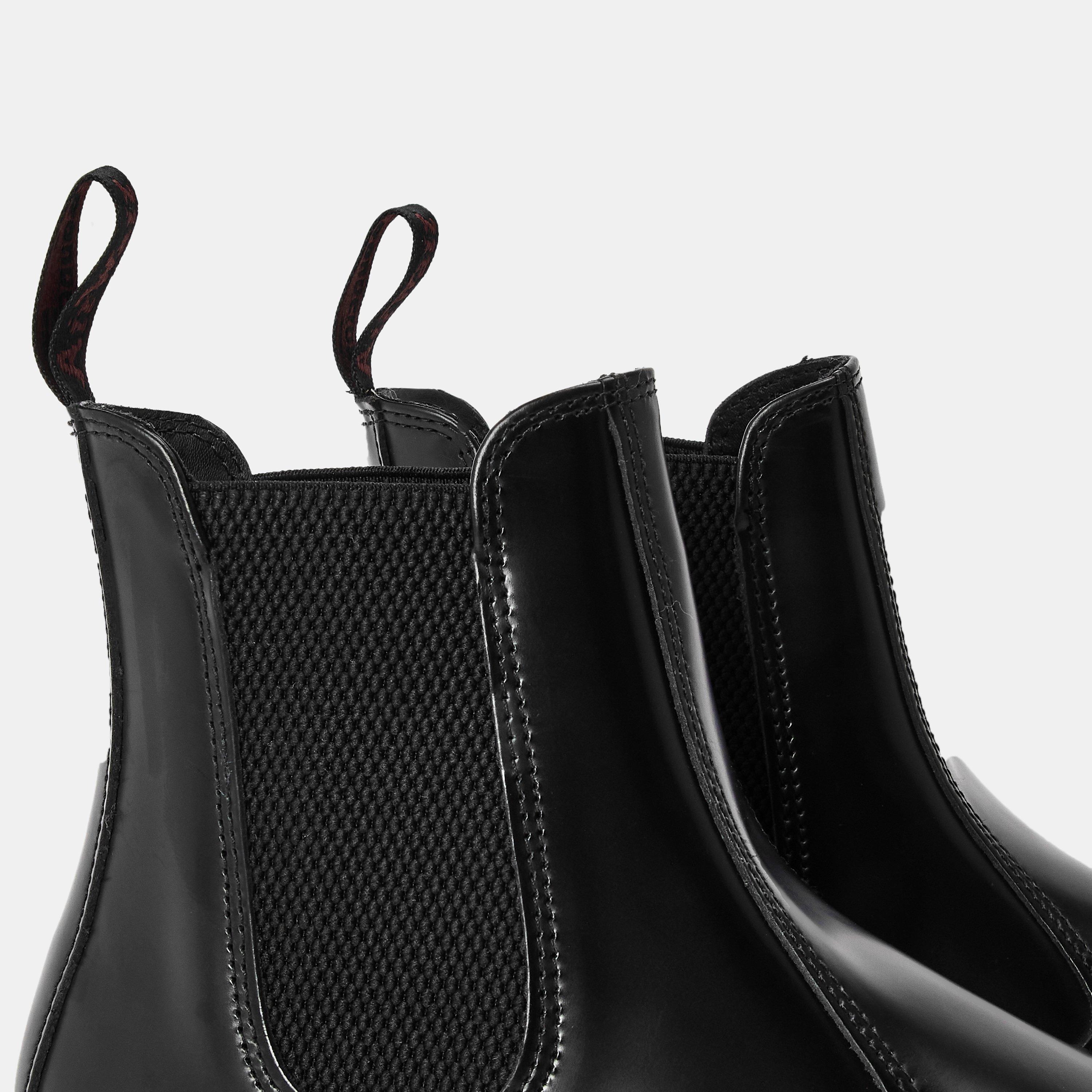 Black Polished - Dr Martens - Flora Chelsea Boots - 4