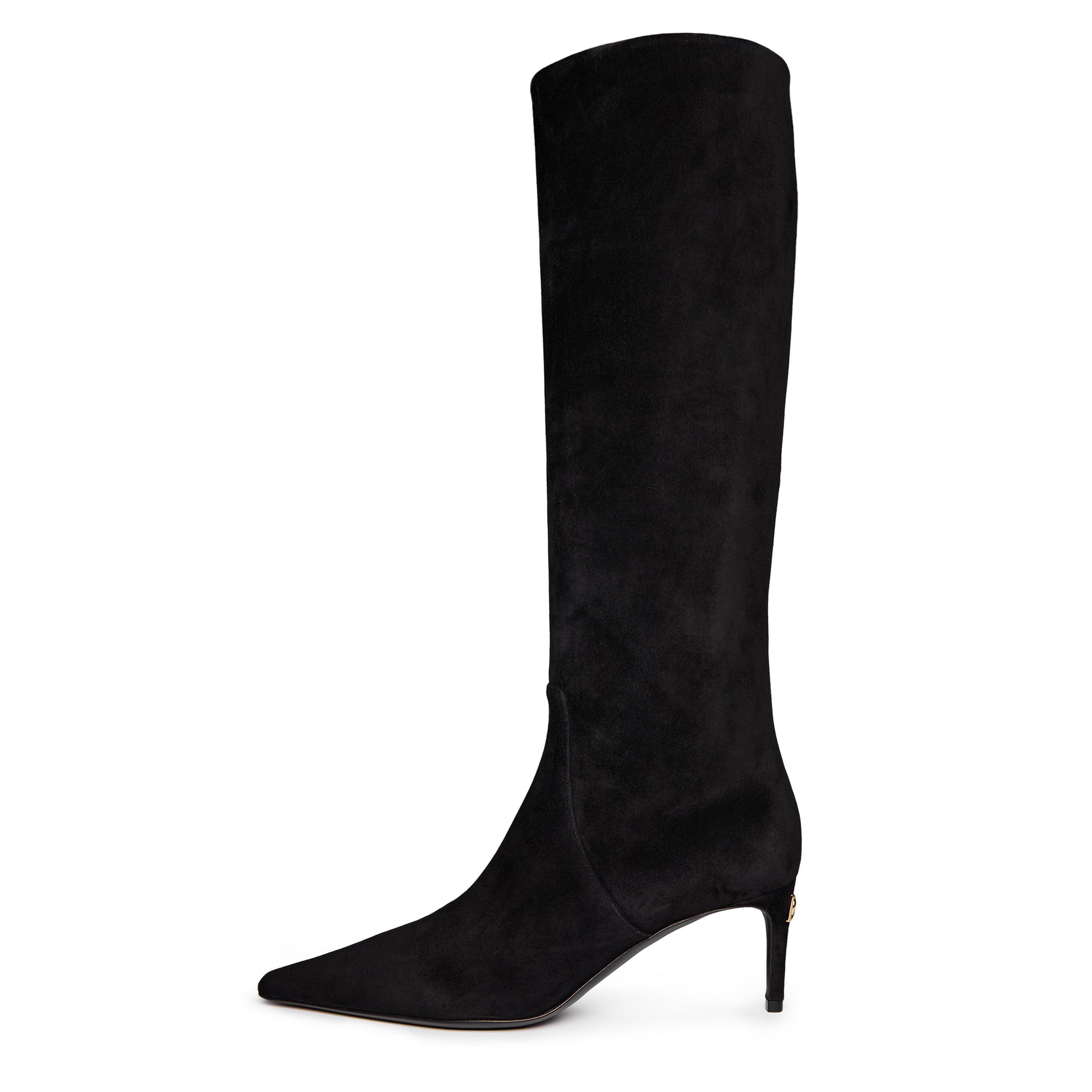 Black - Dolce and Gabbana - Women's Point Knee High Boots - 2