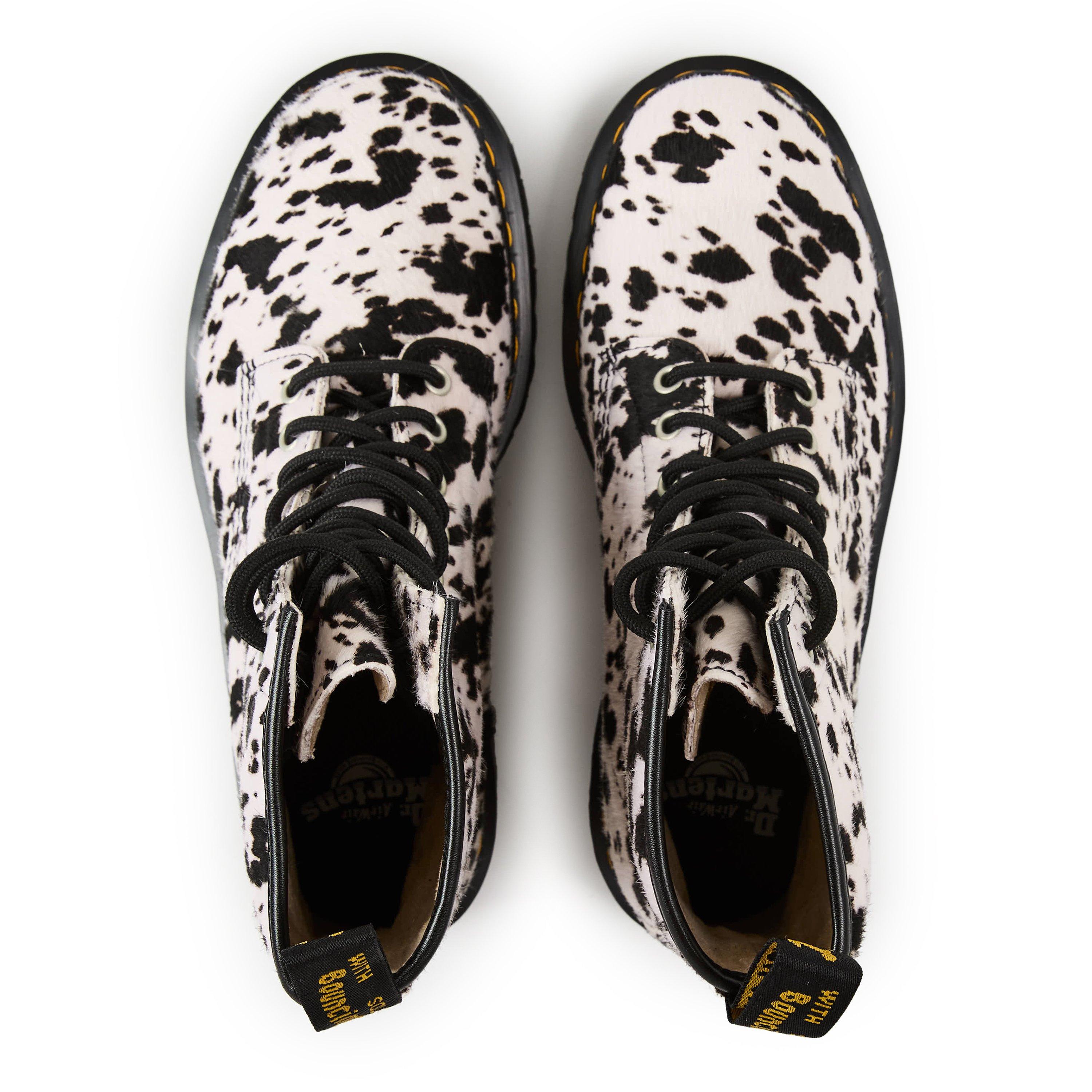 BlkWhte An Prnt - Dr Martens - 1460 Bex Dalmatian Hair On Leather Boots - 4