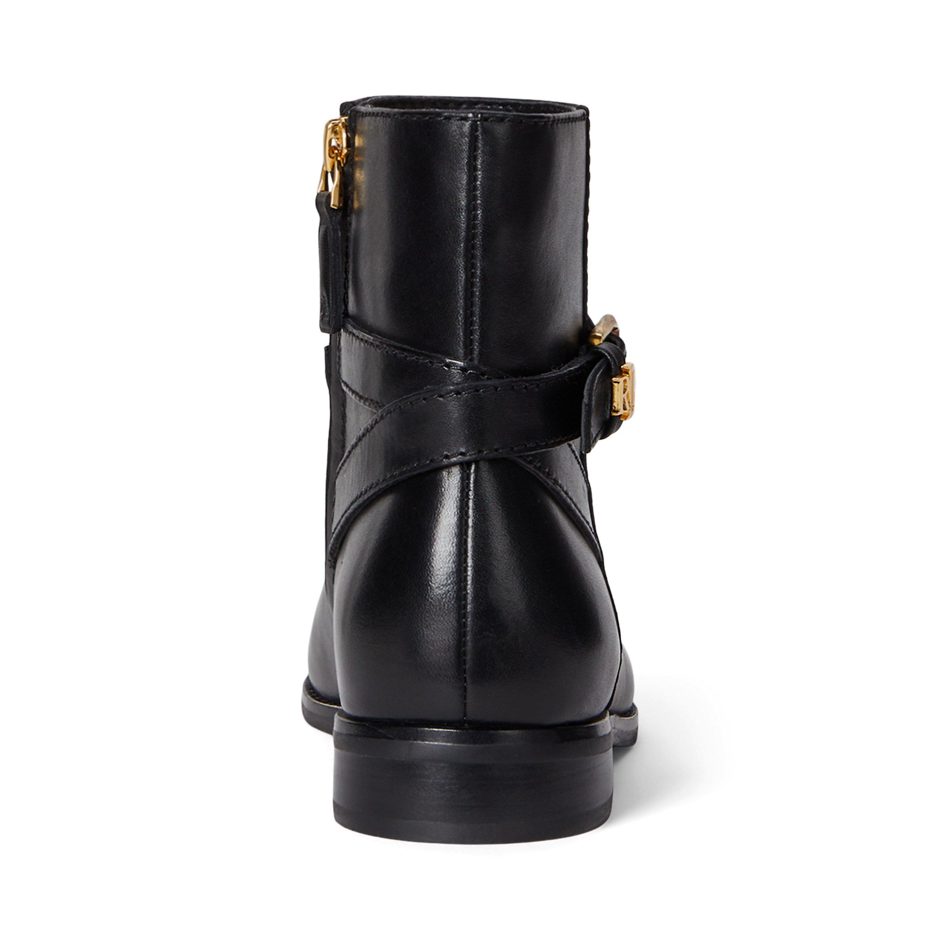 Black - Lauren by Ralph Lauren - Women's Brook Flat Ankle Boot - 4
