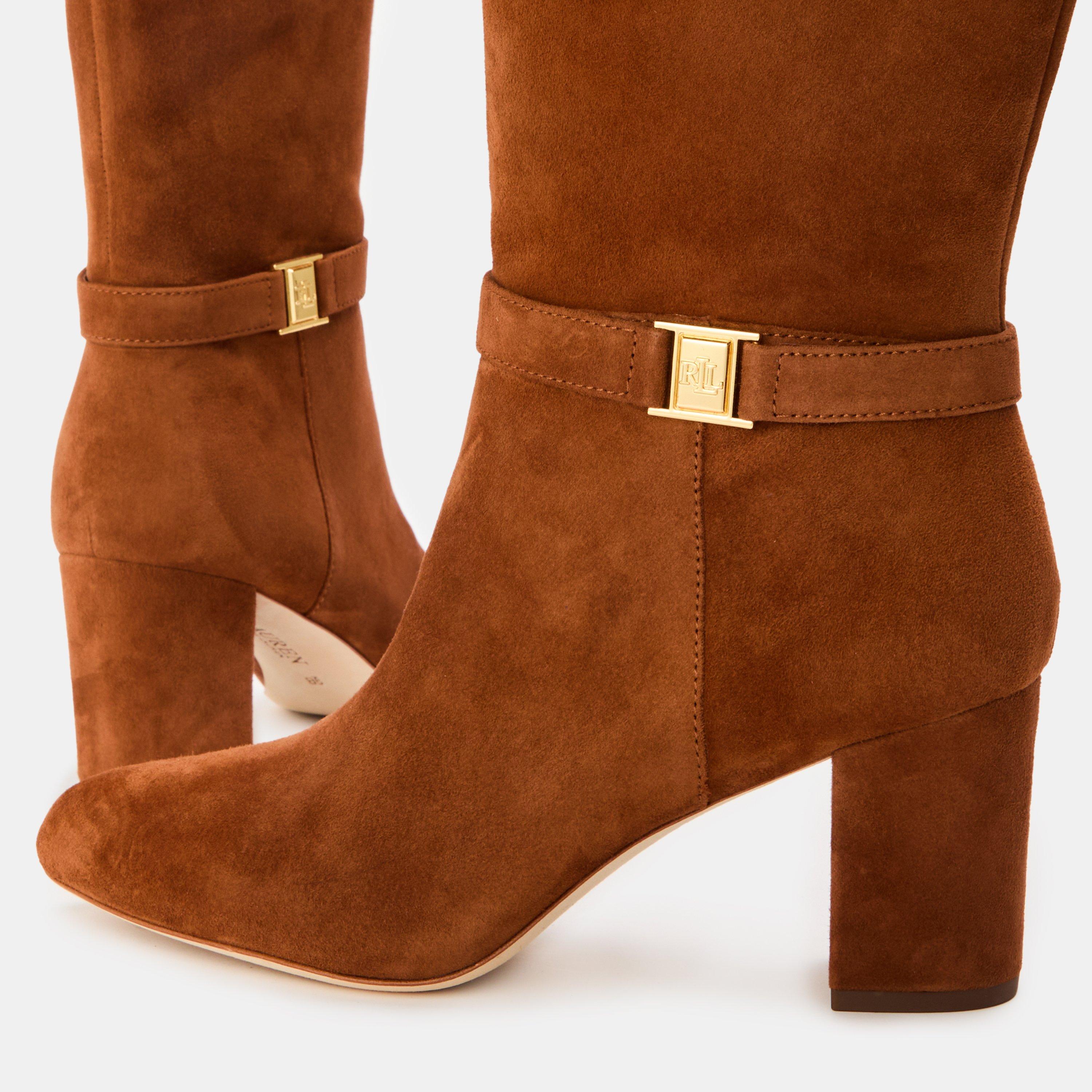 Lauren Tan - Lauren by Ralph Lauren - Women's Real Leather Kellie Knee High Boots - 4