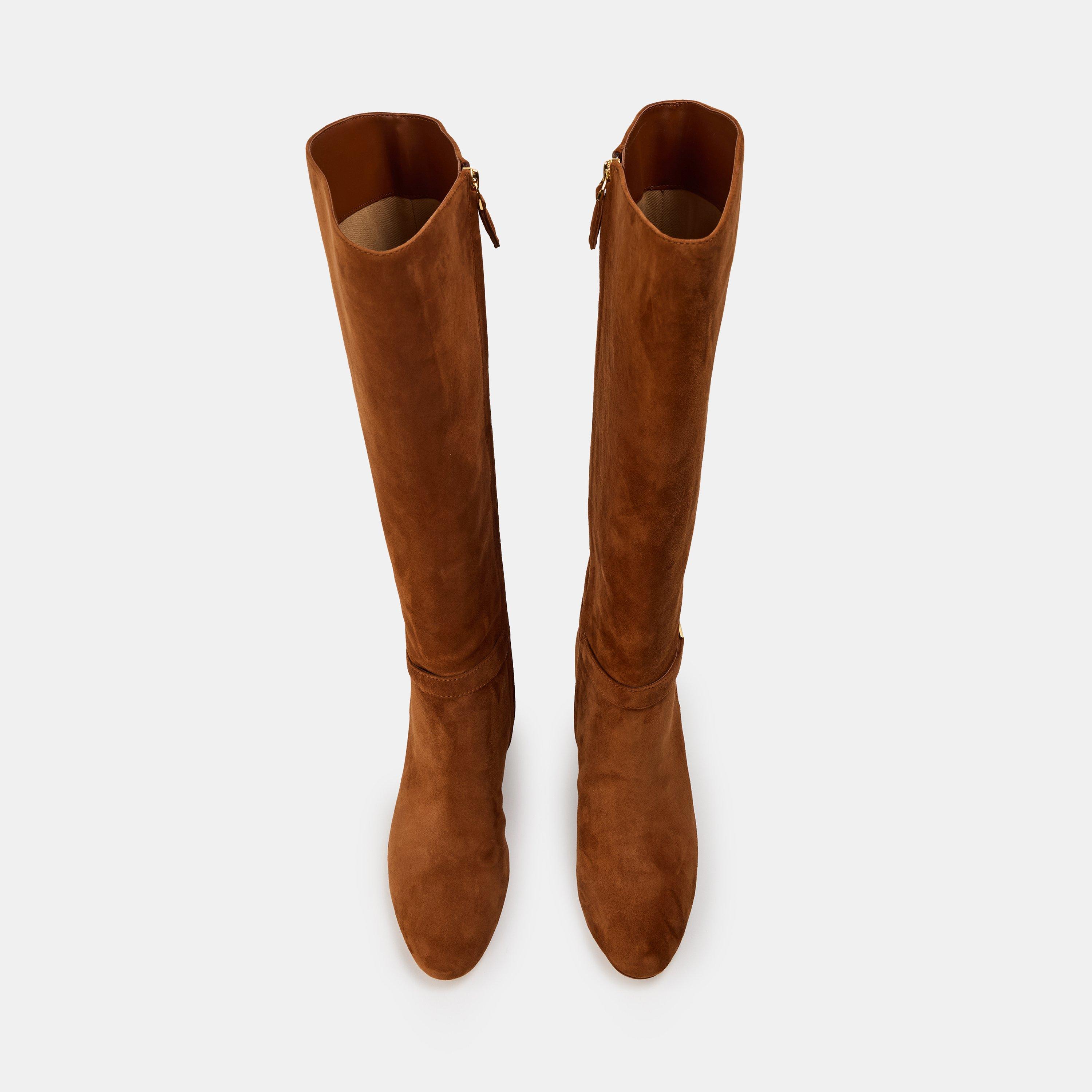 Lauren Tan - Lauren by Ralph Lauren - Women's Real Leather Kellie Knee High Boots - 5