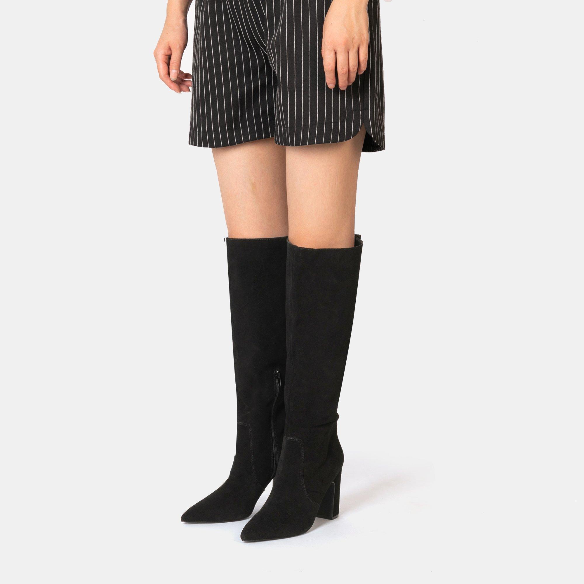 Black - I Saw It First - Saw It First Knee-High Suede Boots Woman - 7