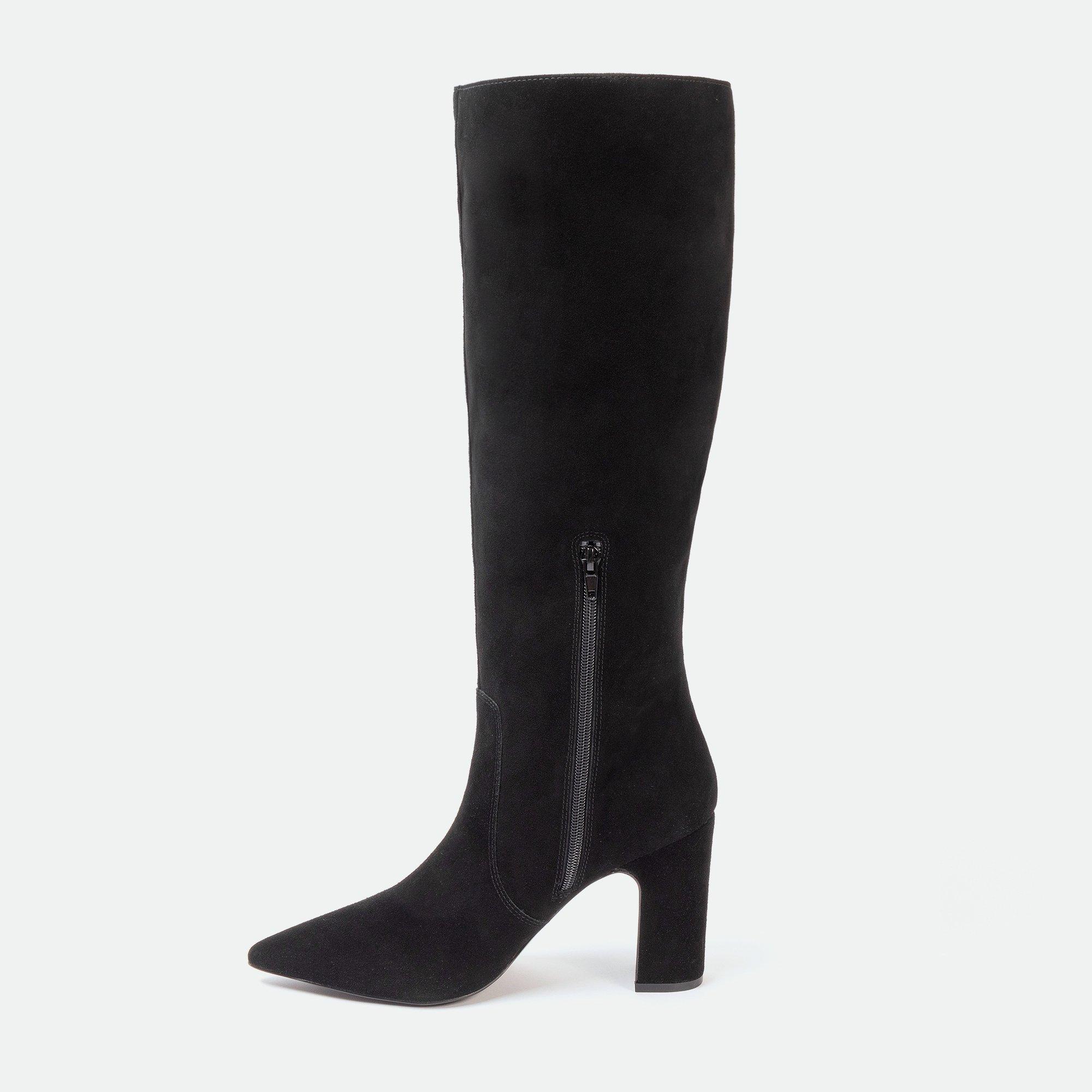 Black - I Saw It First - Saw It First Knee-High Suede Boots Woman - 2