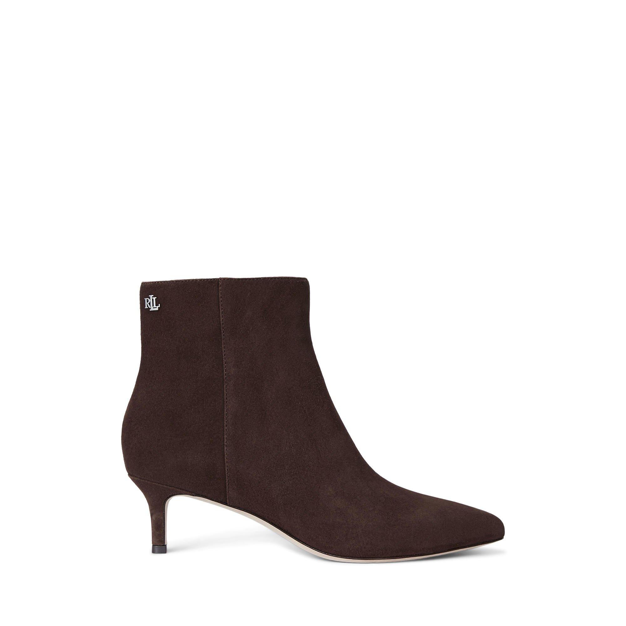 Dark Hickory - Lauren by Ralph Lauren - Women's Ankle Heeled Boots - 1