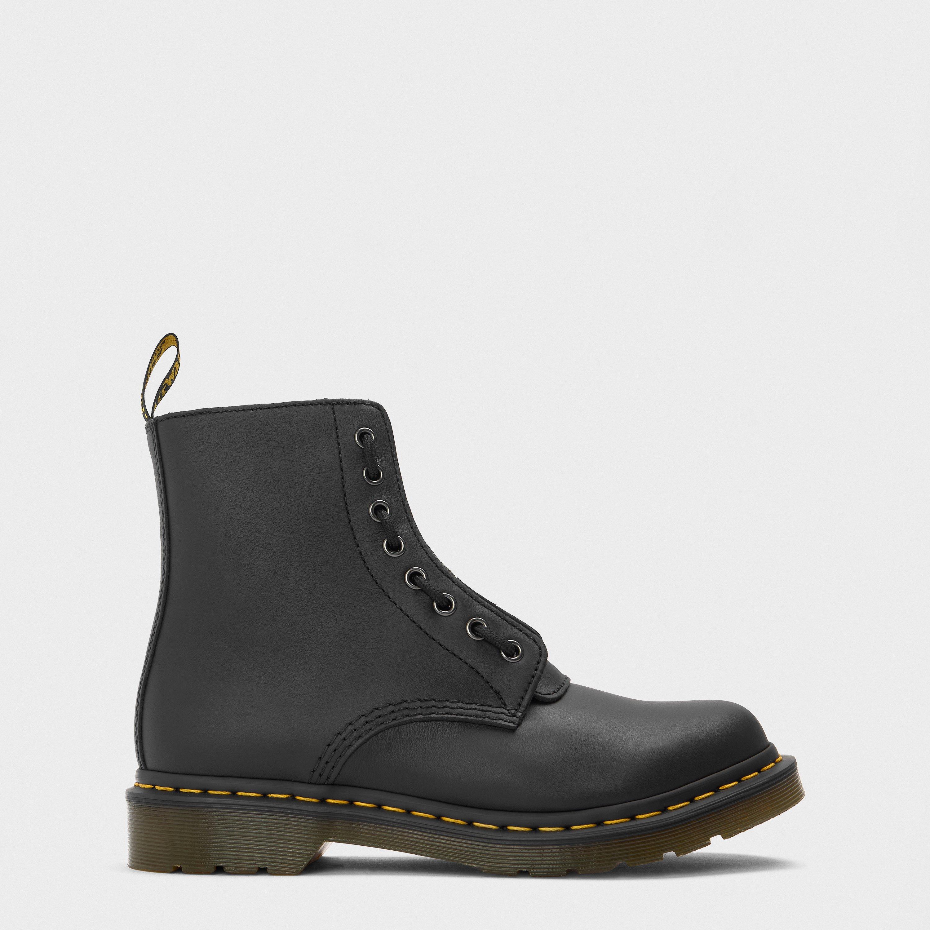Black Nappa - Dr Martens - Women's Pascal Zipped Flat Ankle Boots - 1