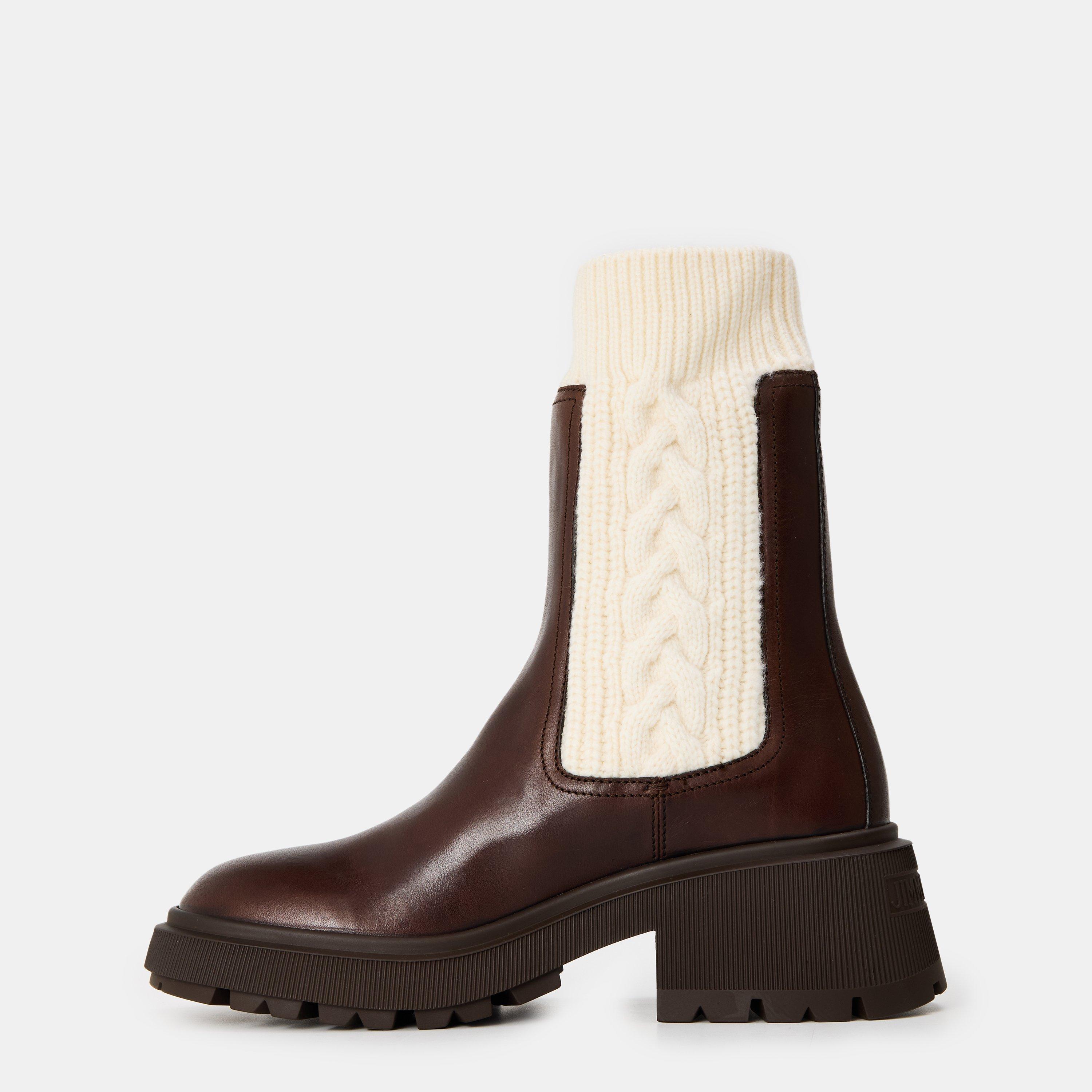 Chocolate/Latte - Jimmy Choo - Women's Ankle Heeled Boots - 2