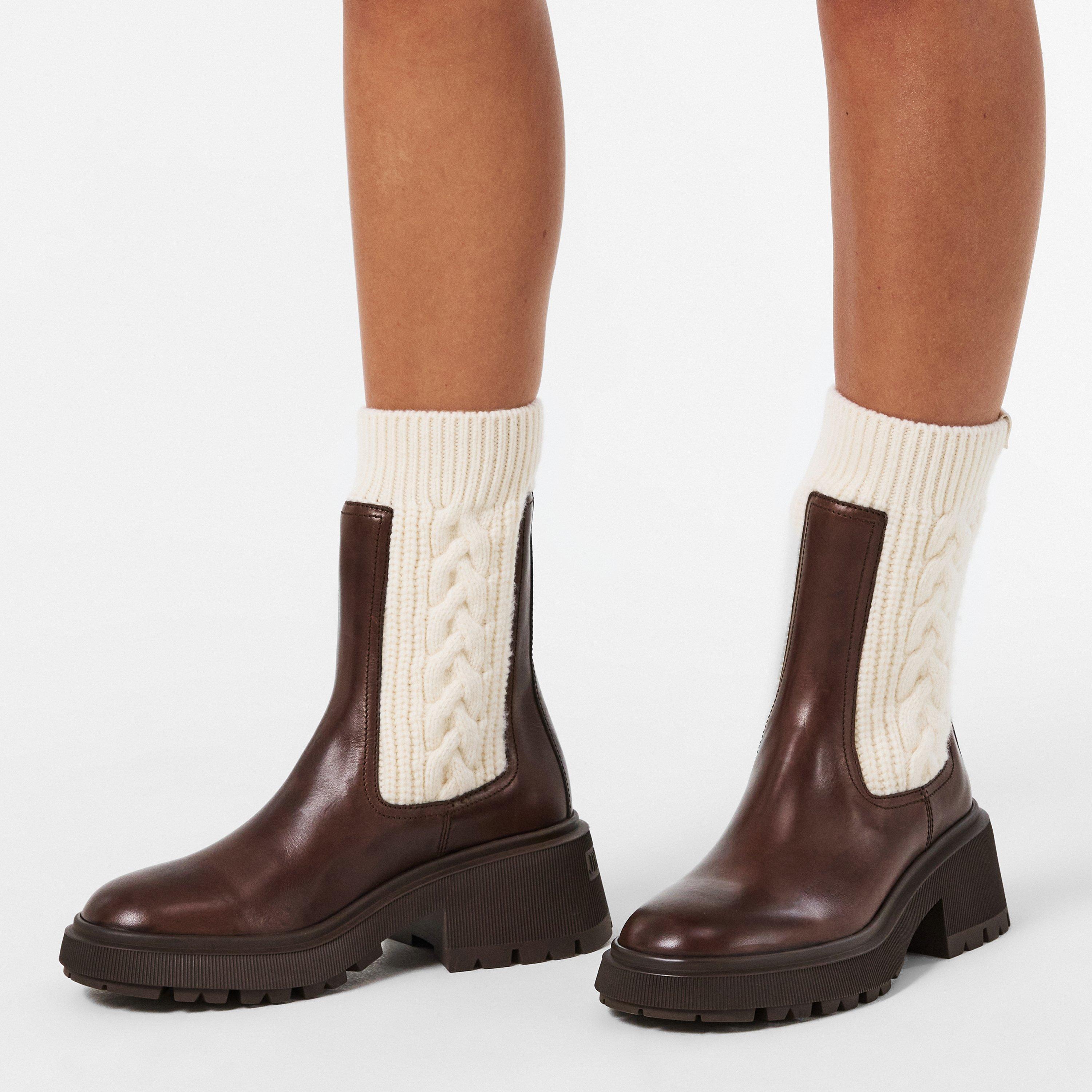 Chocolate/Latte - Jimmy Choo - Women's Ankle Heeled Boots - 3