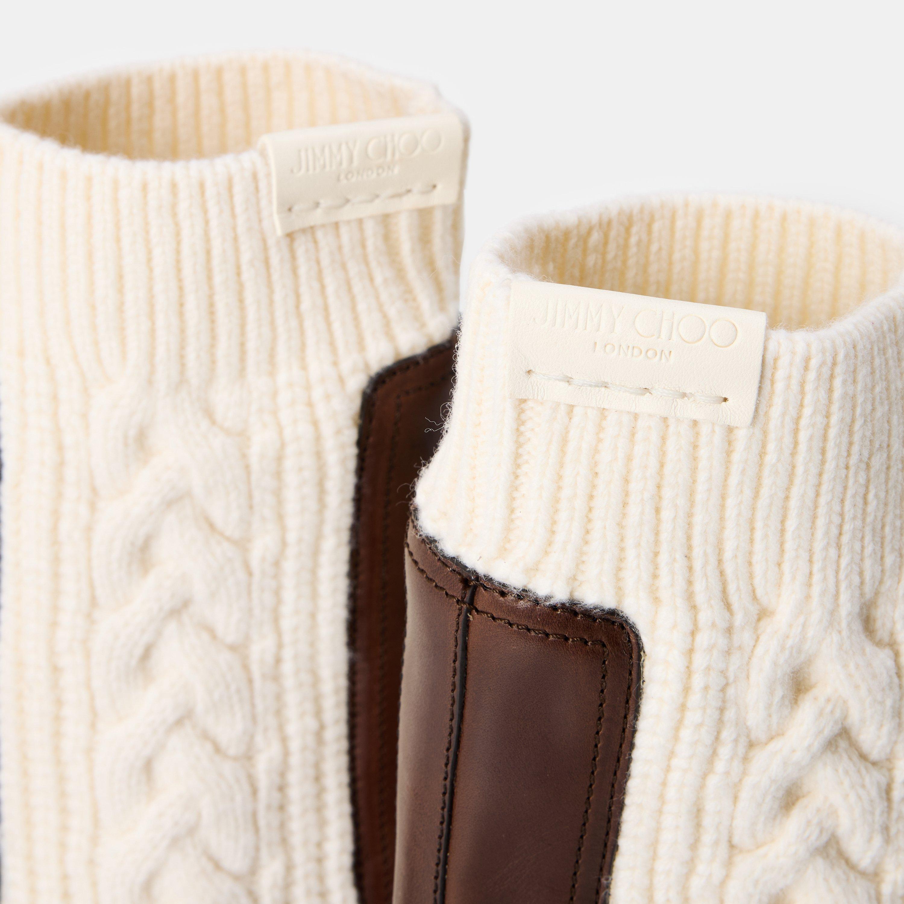 Chocolate/Latte - Jimmy Choo - Women's Ankle Heeled Boots - 4