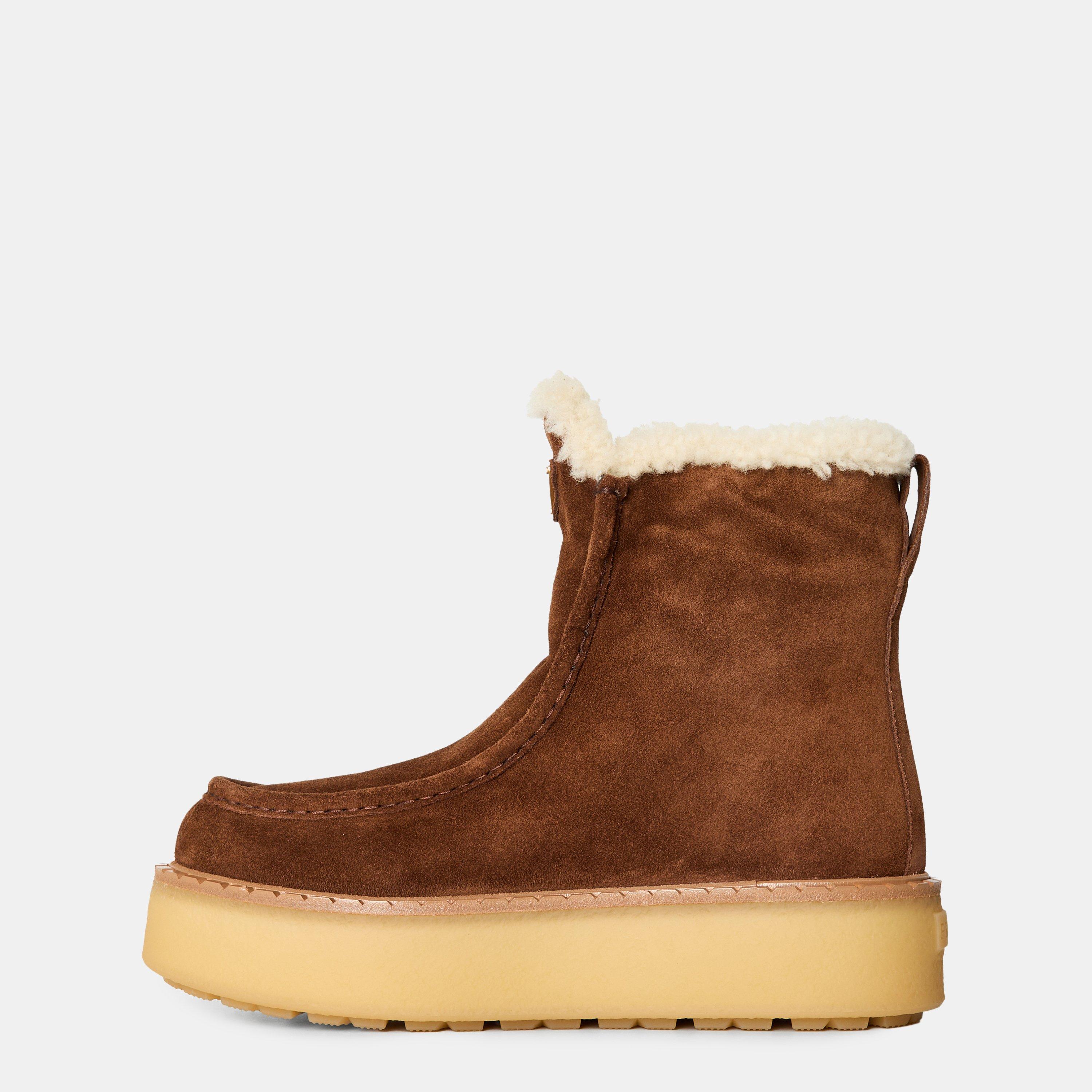 Cacao/Shrling - Prada - Women's Flat Ankle Boots - 2