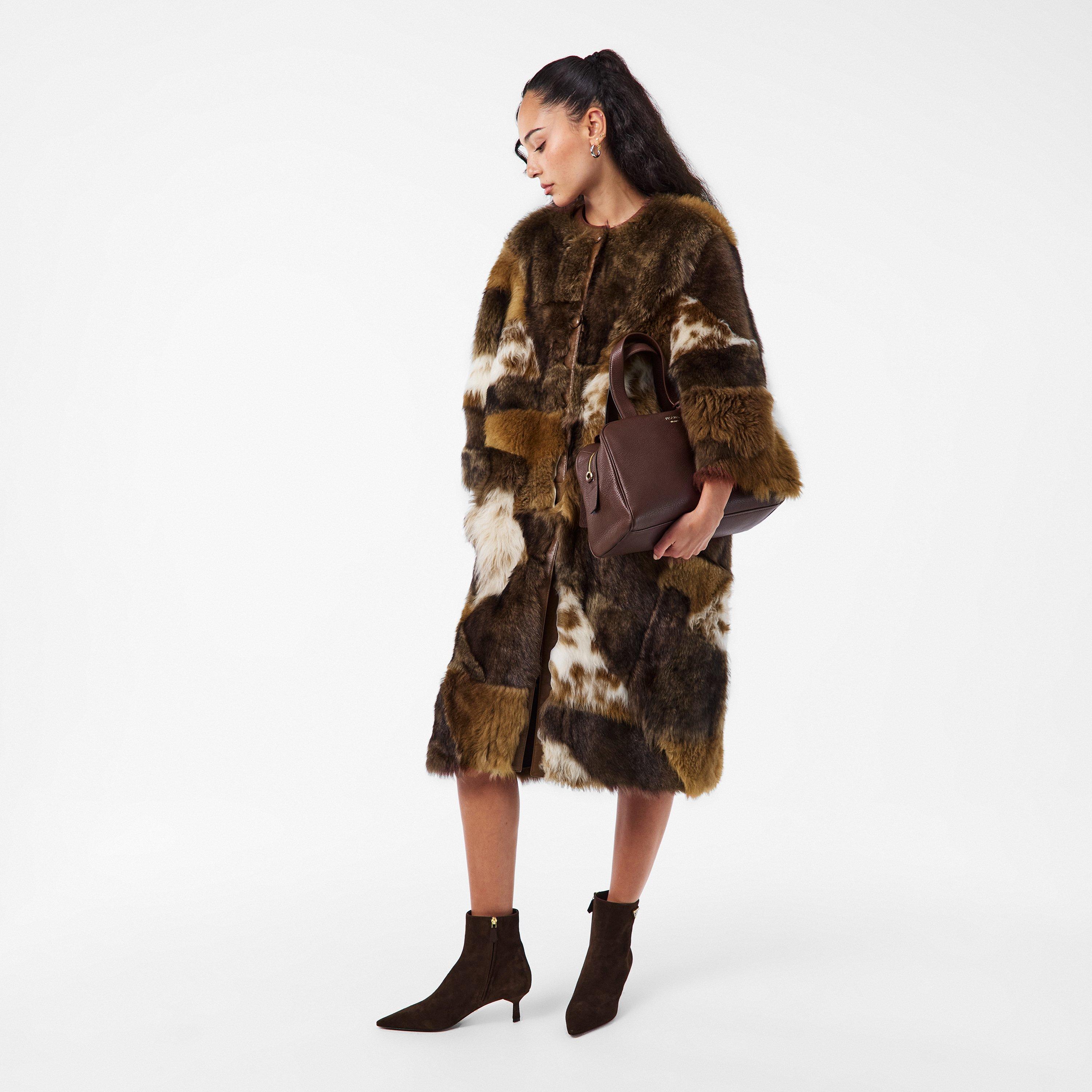 Brown Suede - Prada - Women's Pointed Ankle Heeled Boots - 6