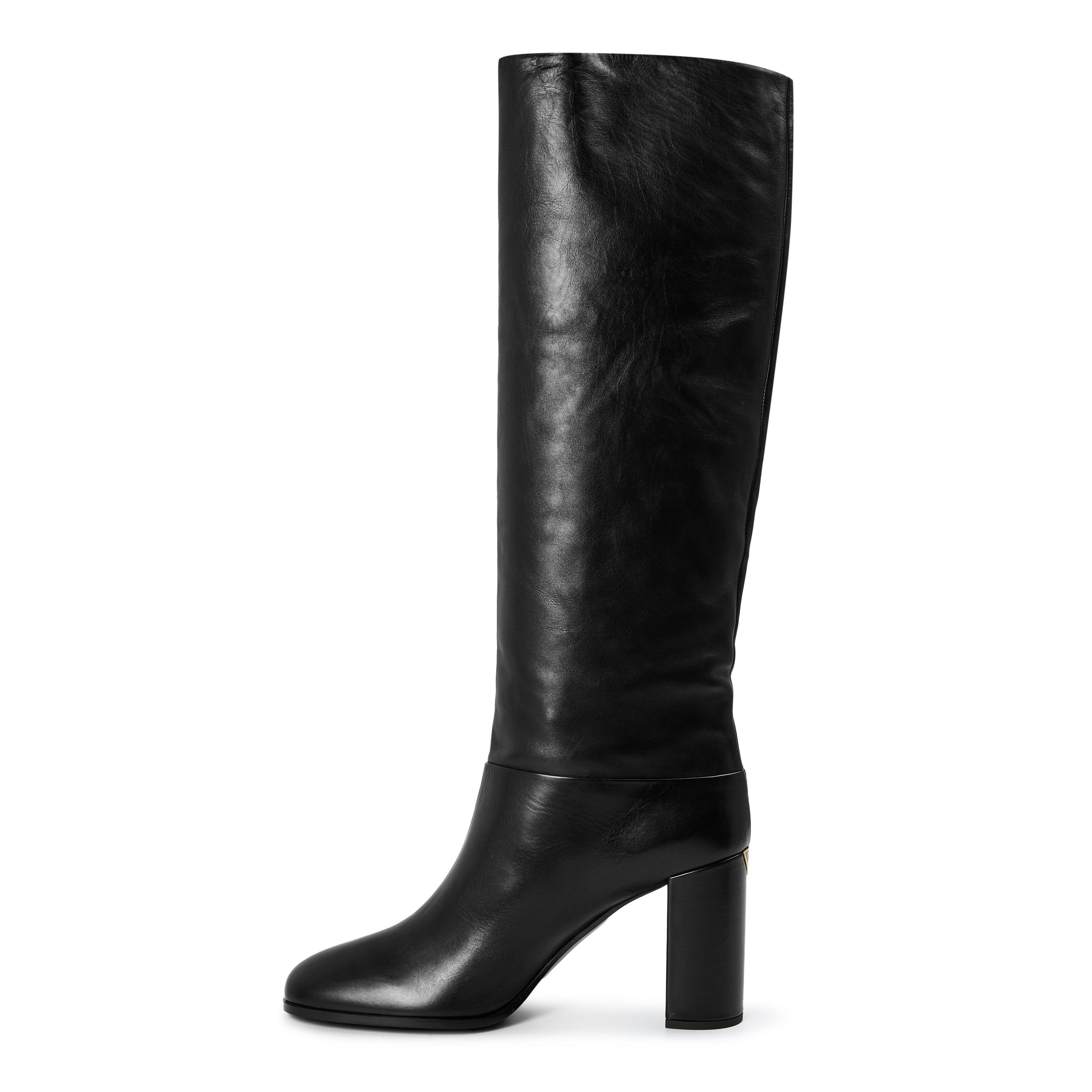 Nero - Prada - Women's Classic Modern Knee High Boots - 2