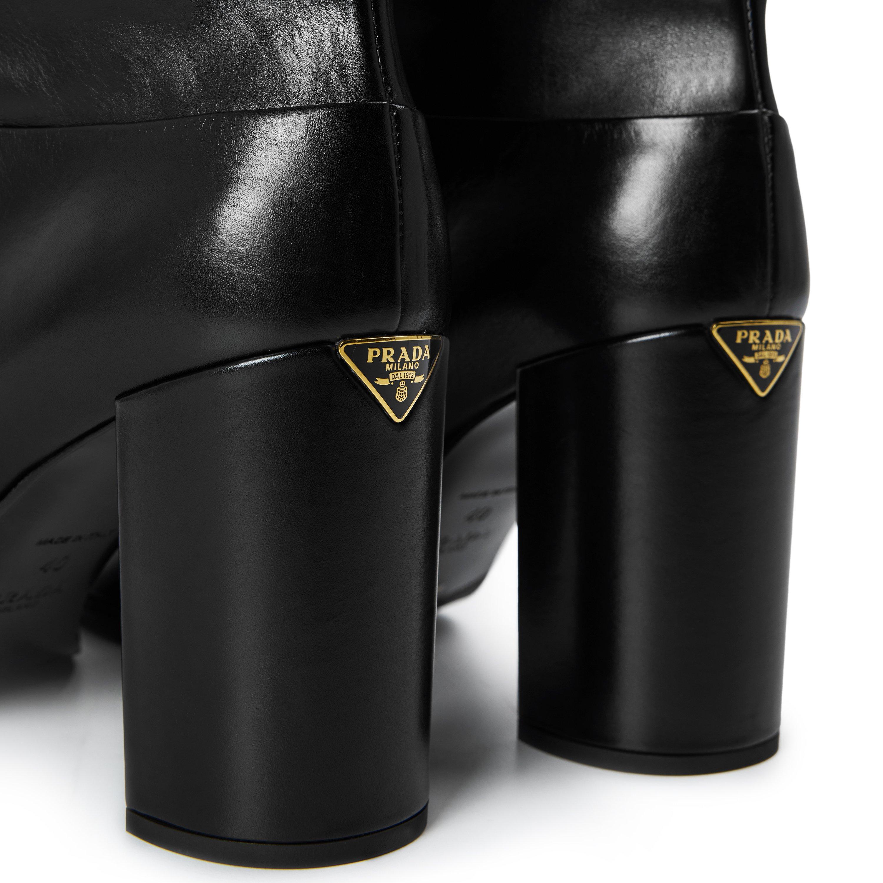 Nero - Prada - Women's Classic Modern Knee High Boots - 3