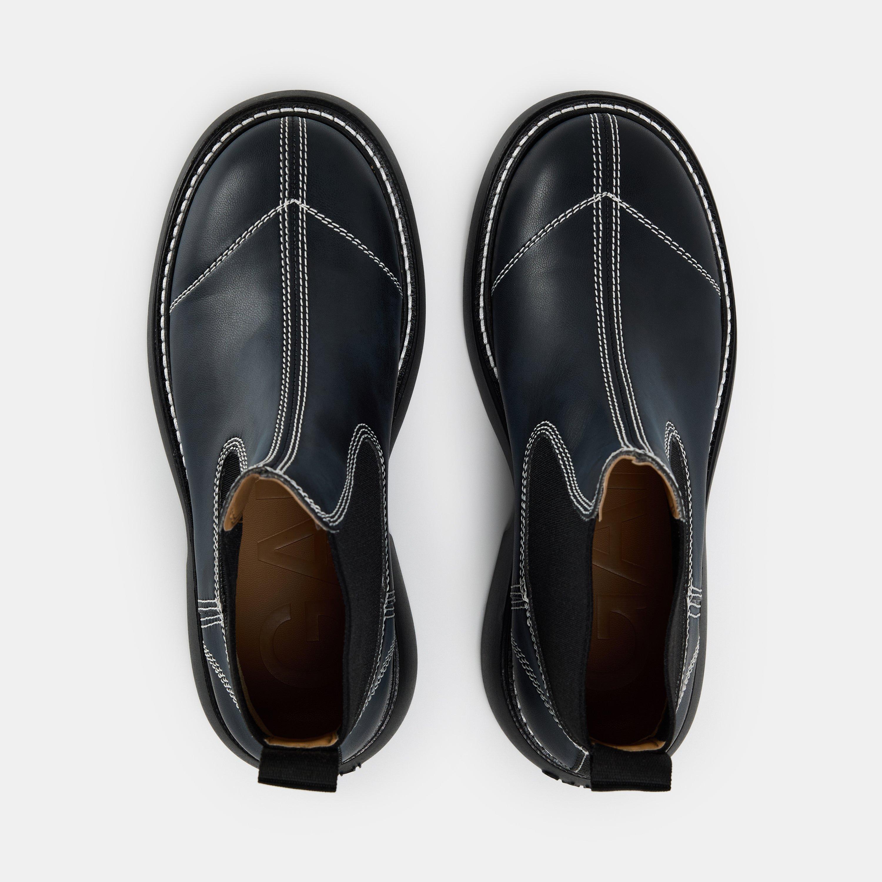 Black - Ganni - Women's Chelsea Boots - 4