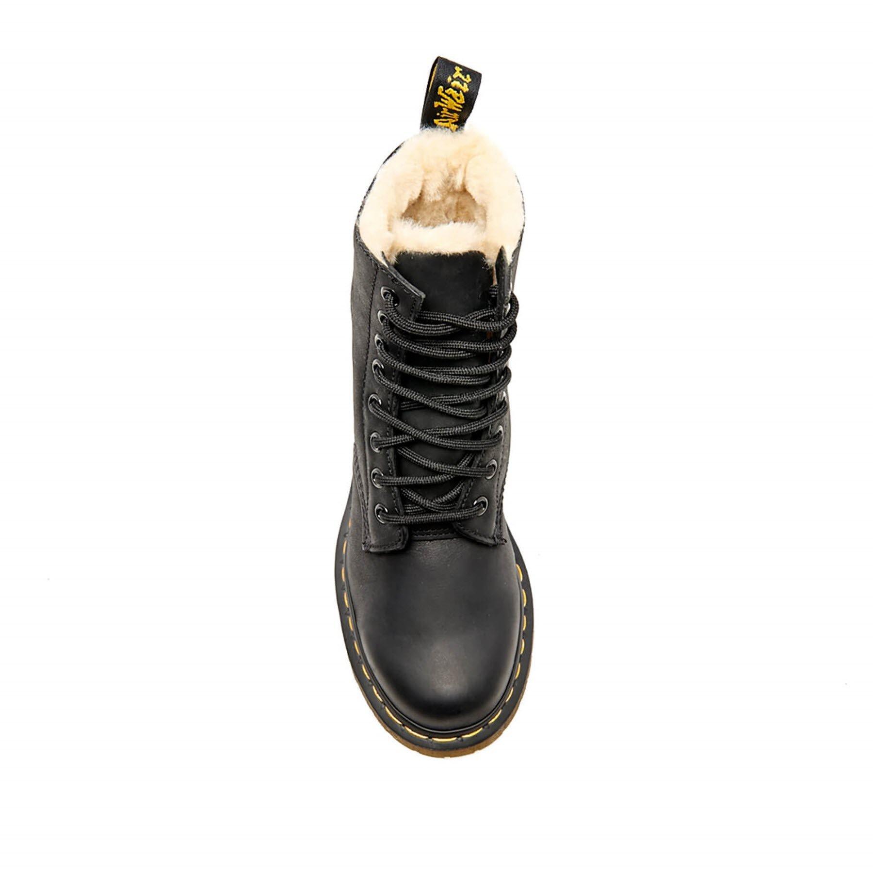 Black - Dr Martens - 1460 Serena Faux Fur Lined Boots - 3