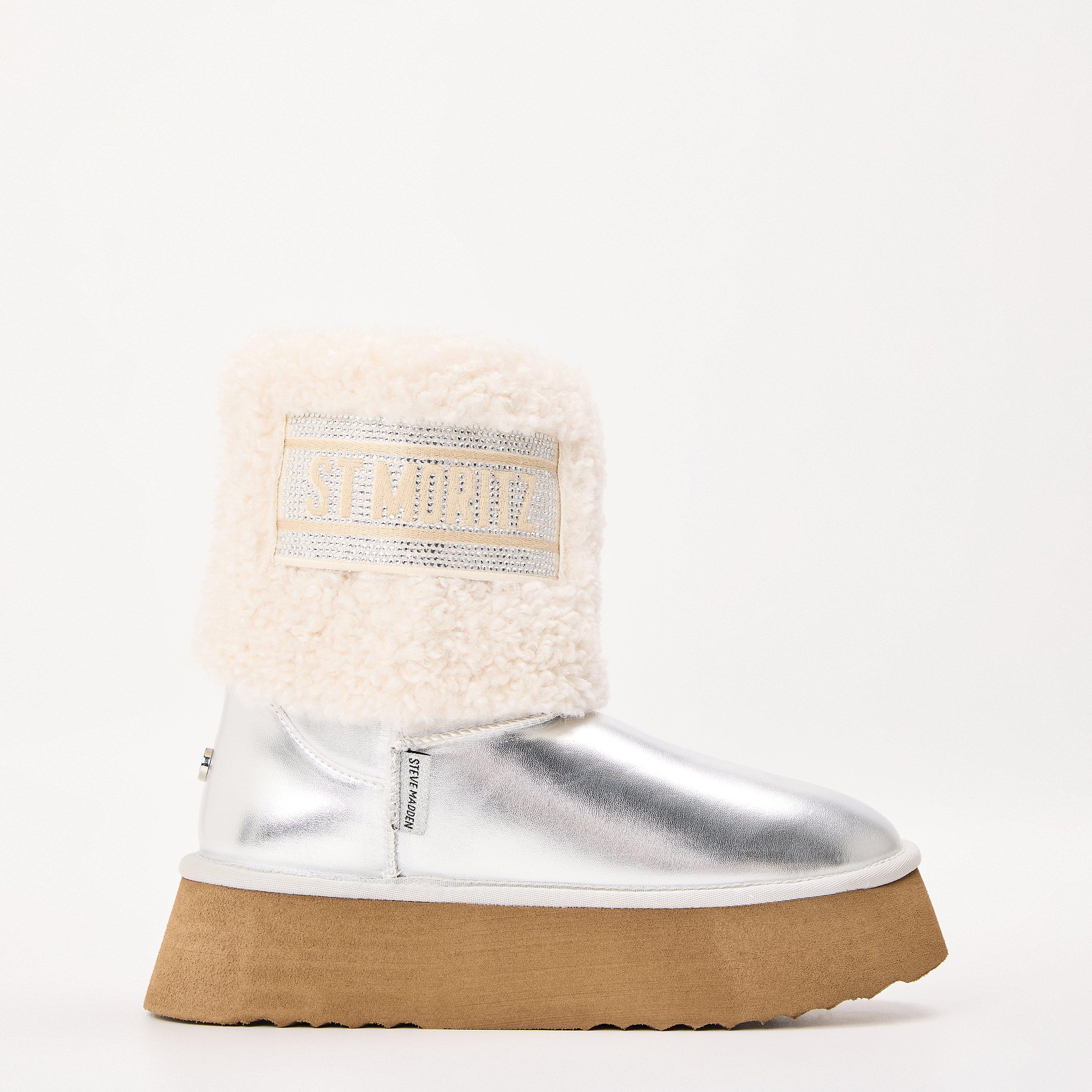 Steve Madden Women's St. Moritz Snug Boots - Silver - 4 (37)