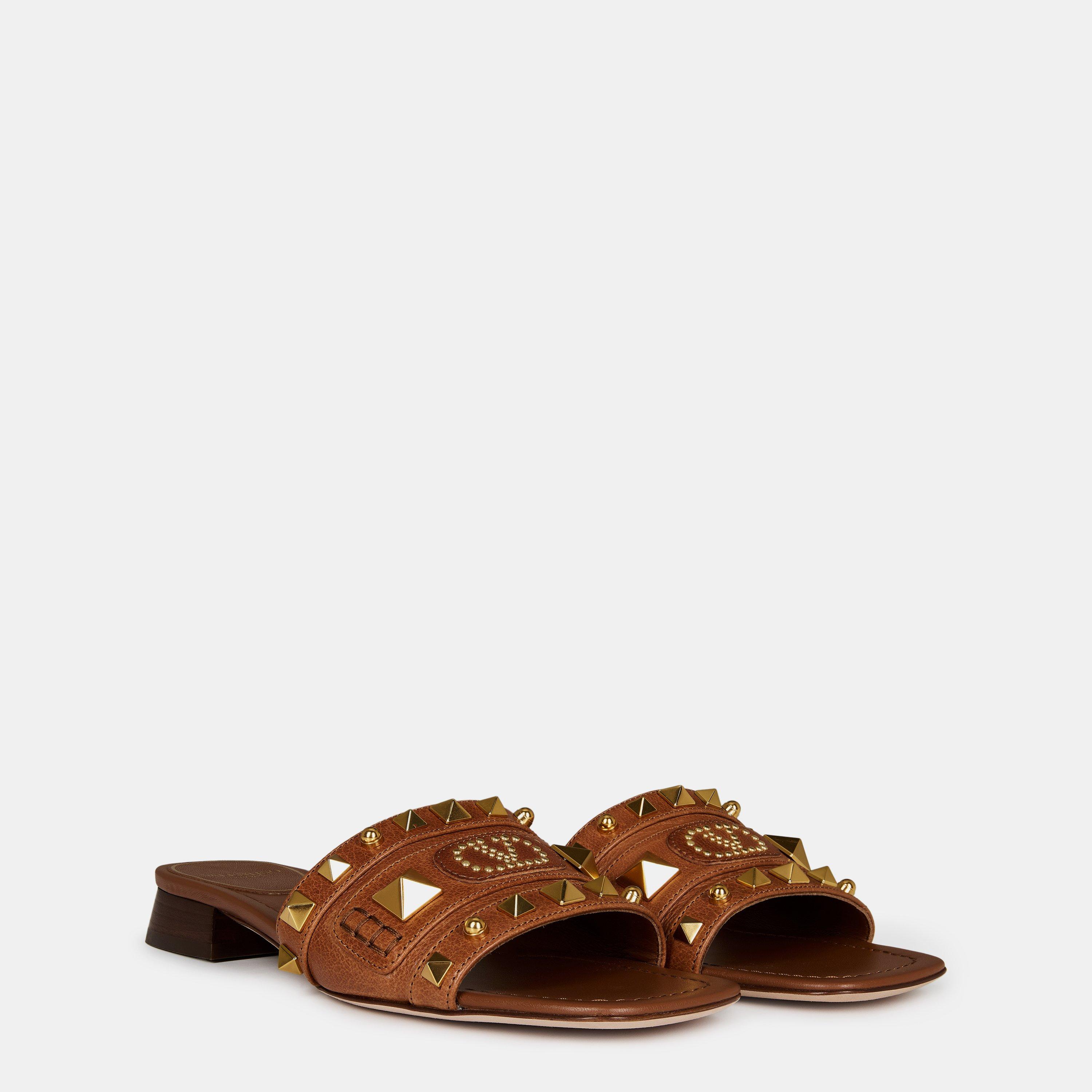 Tobacco - Valentino Garavani - Vlogo Signature Sandals - 3