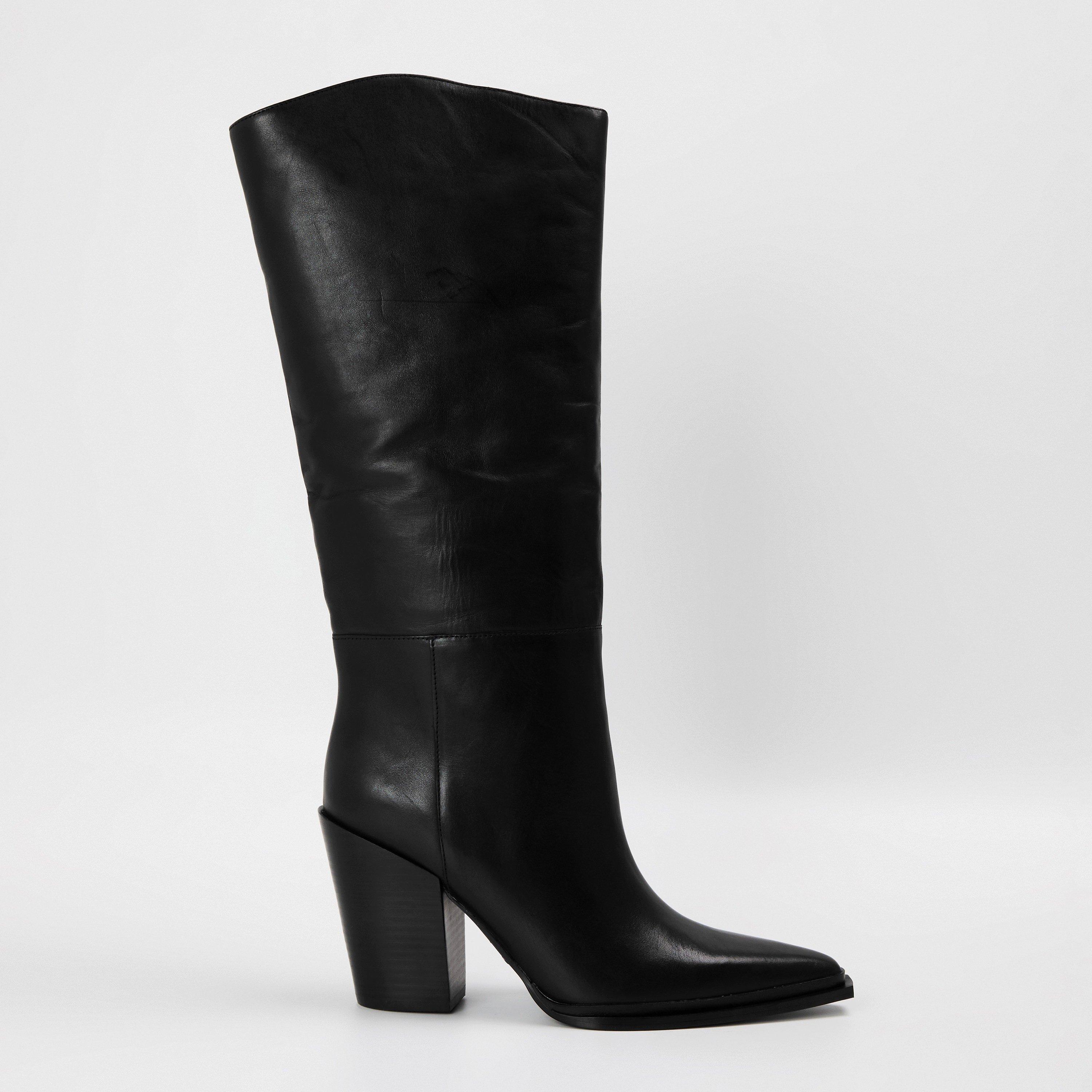 Black Lthr - Steve Madden - Women's Bronty Knee High Boots - 1