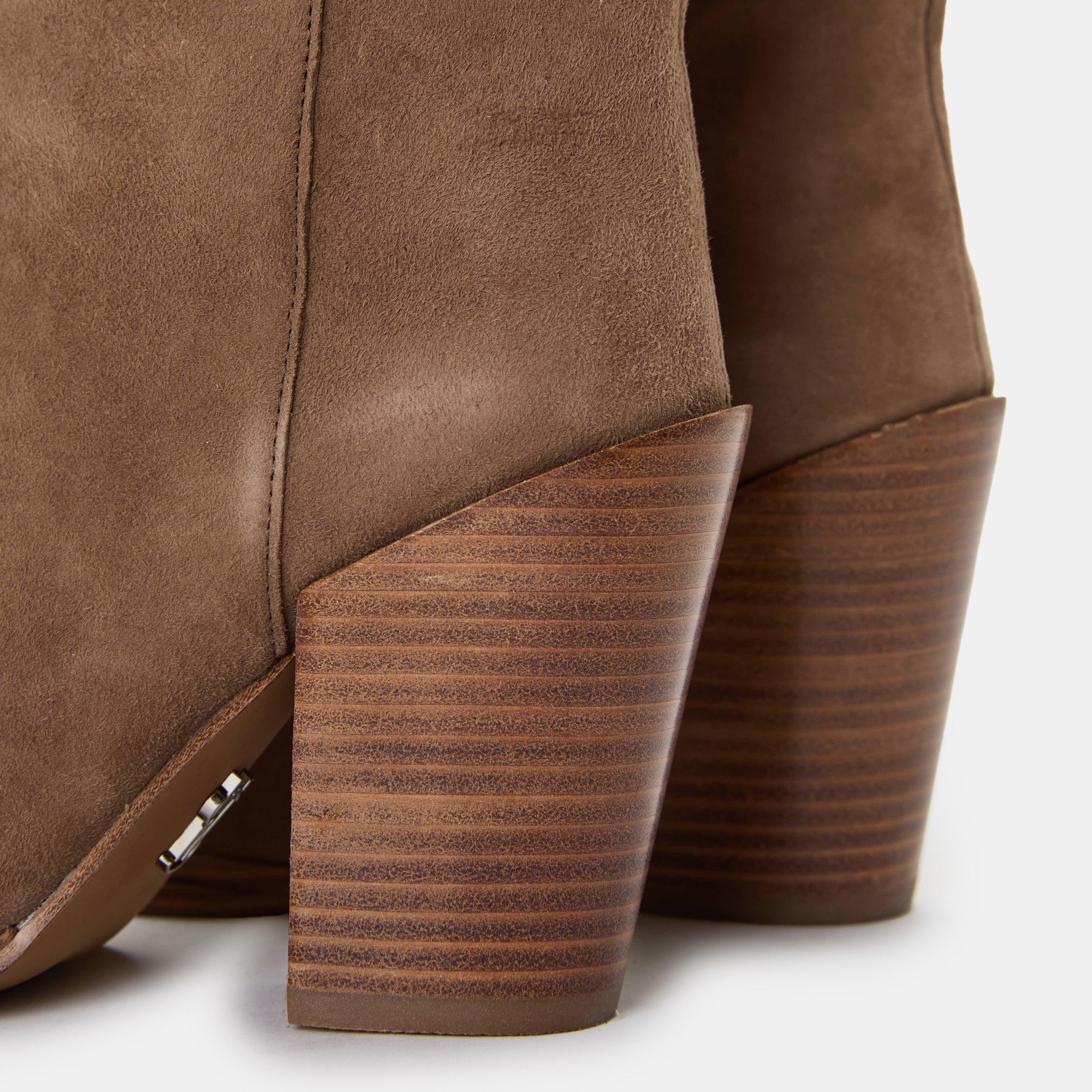 Taupe Suede - Steve Madden - Women's Bronty Knee High Boots - 3