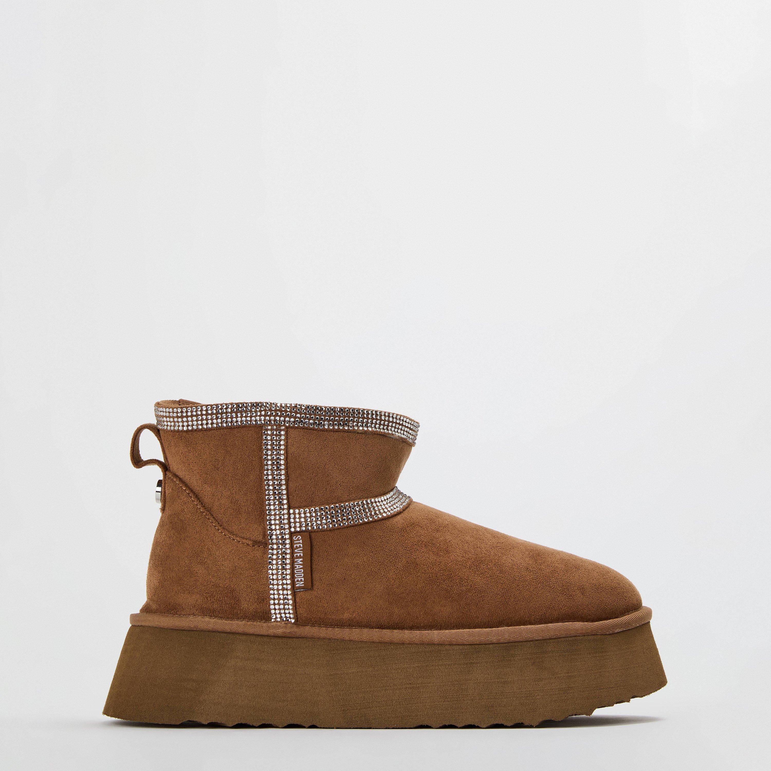 Tan Suede - Steve Madden - Women's Campfire R Snug Boots - 1