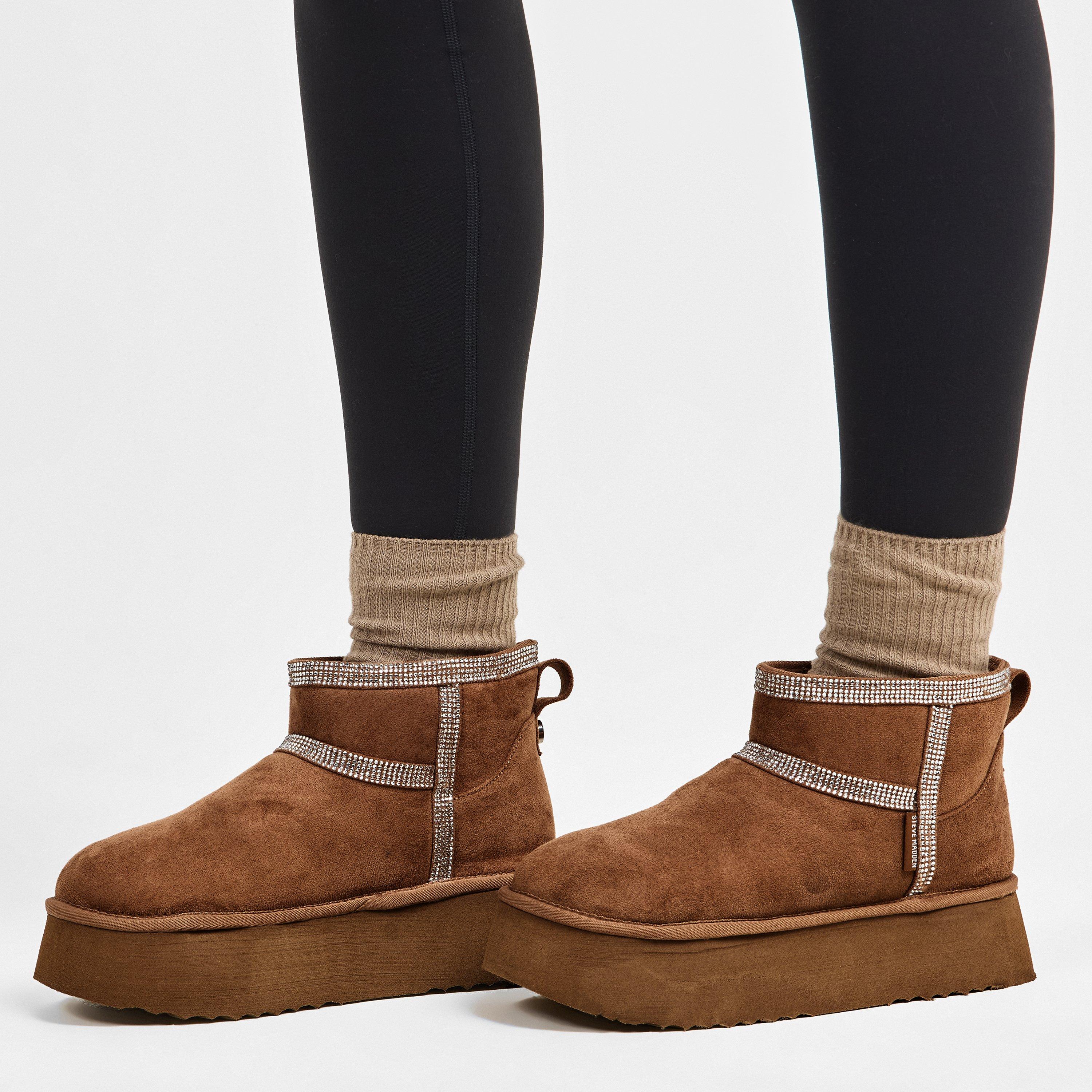 Tan Suede - Steve Madden - Women's Campfire R Snug Boots - 3