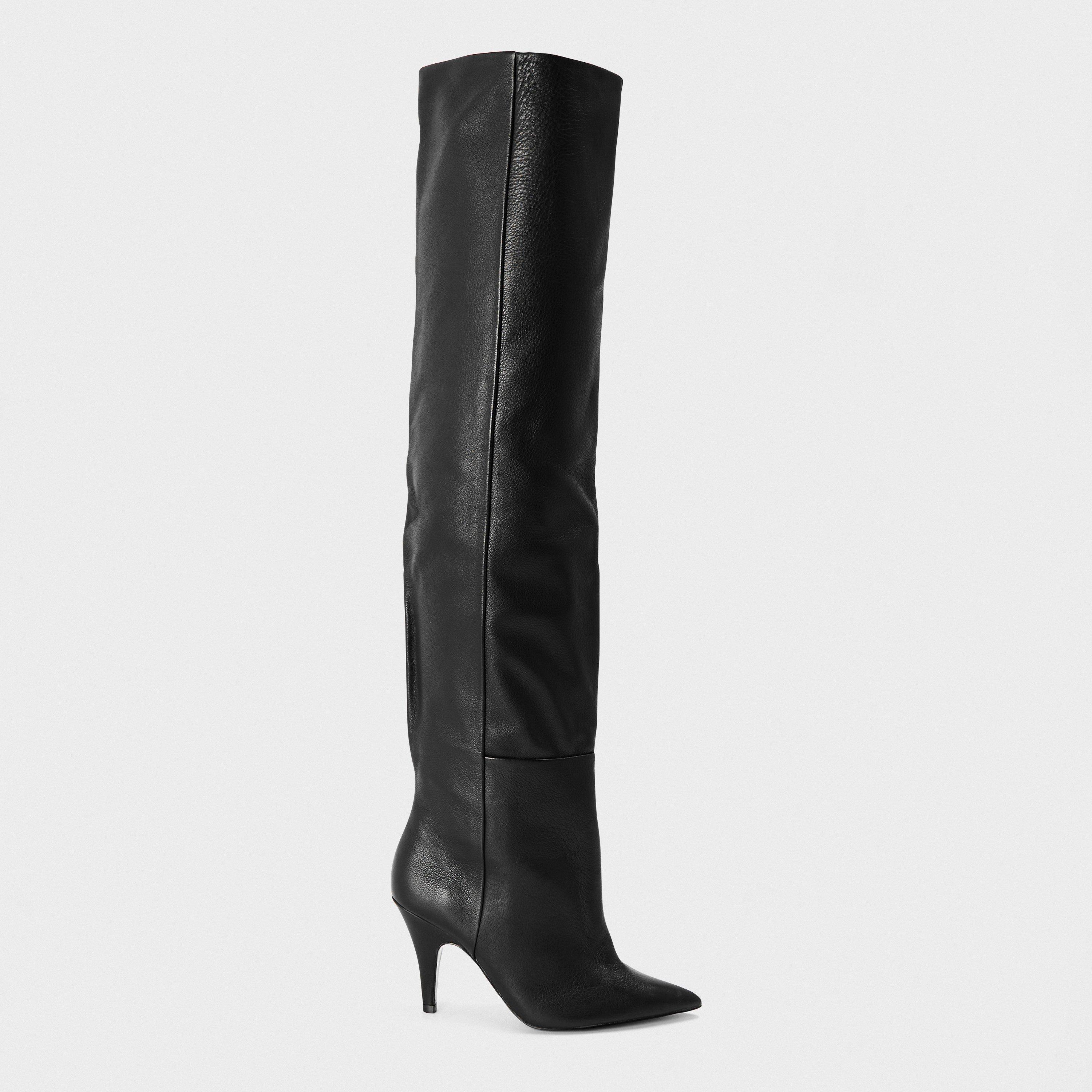 Black Lthr - Steve Madden - Women's Mazer Knee High Boots - 1