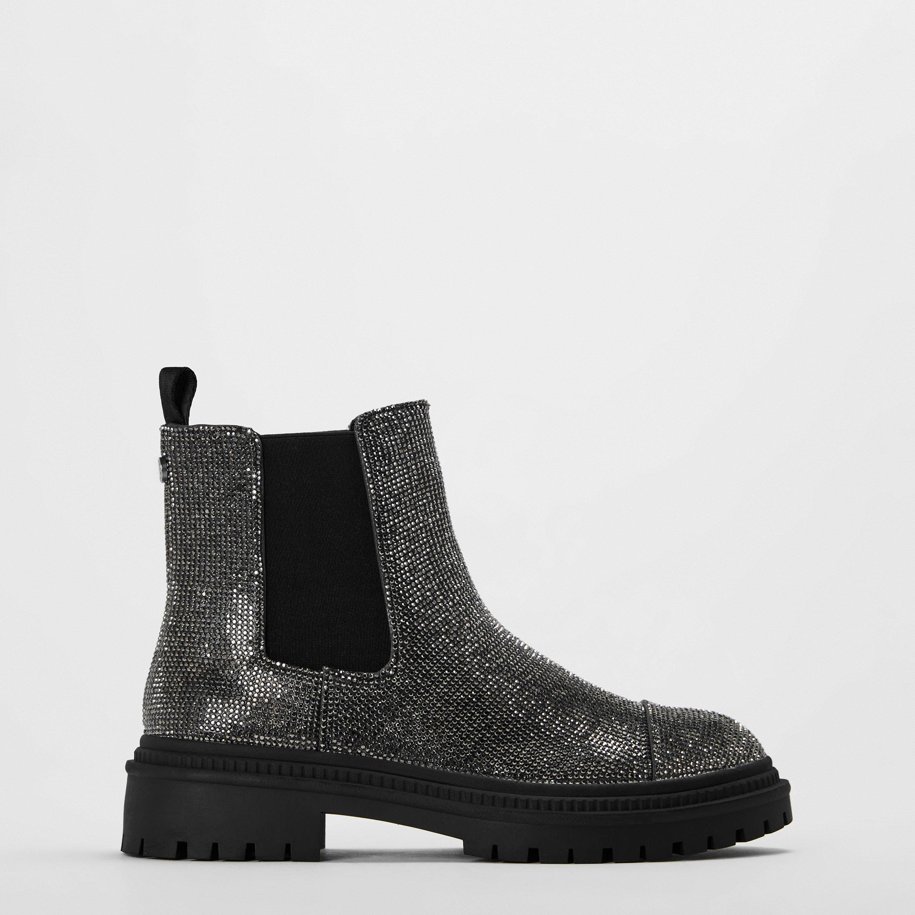 Steve Madden Women's Moonlit Flat Ankle Boots - Pewter - 4 (37)