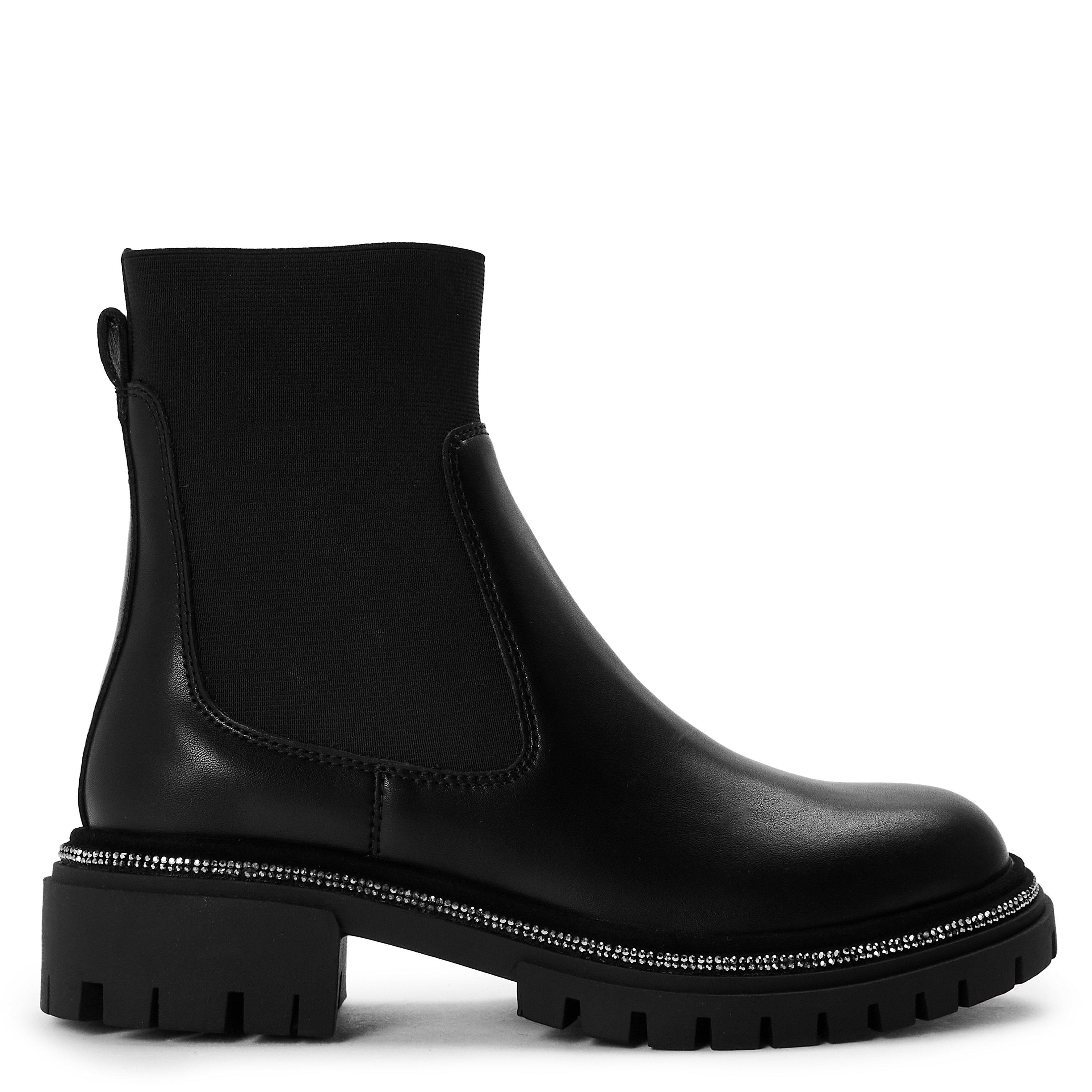 Steve Madden Women's Ankle Heeled Boots - Black Lthr - 4 (37)