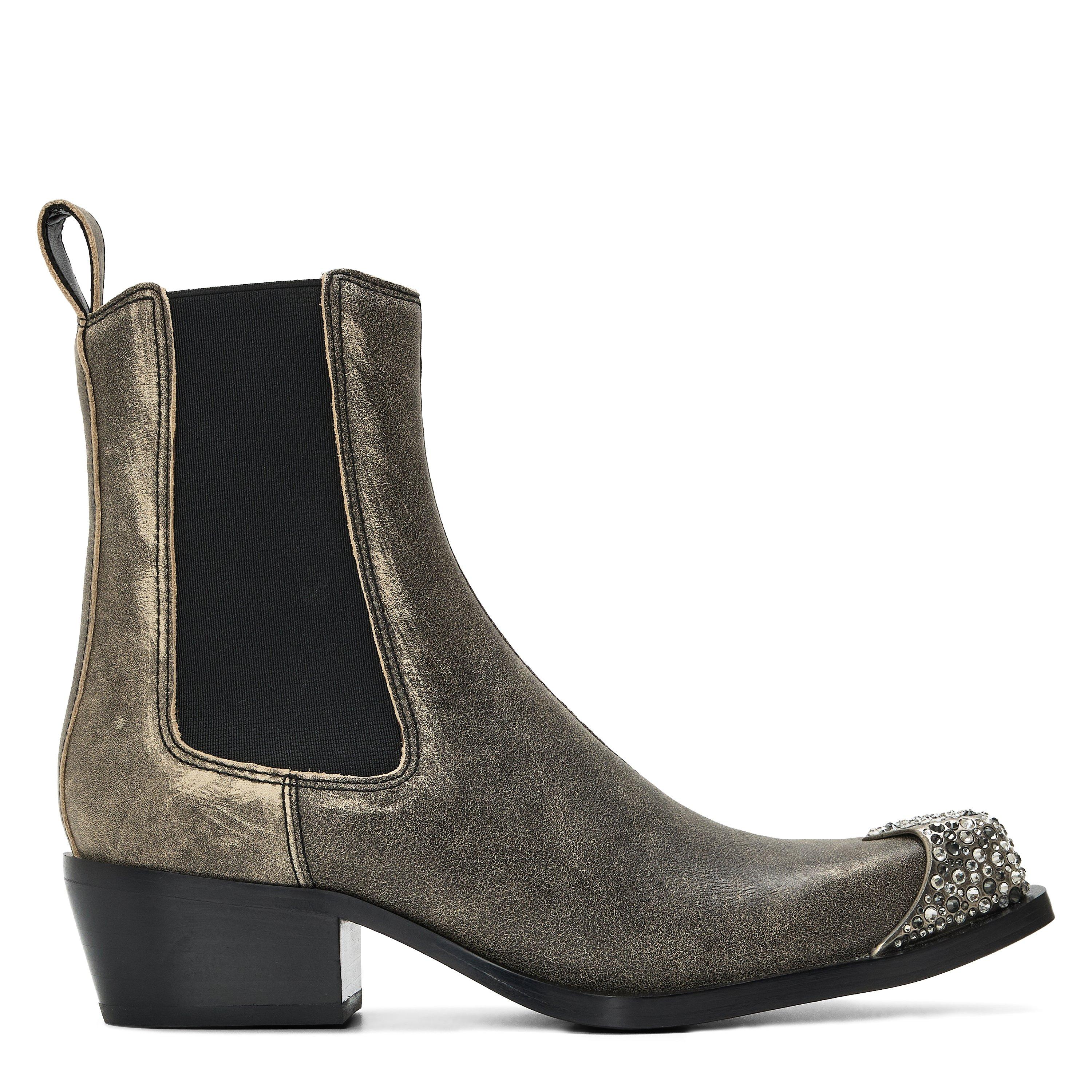 Tobacco Brown - Diesel - Women's Calmity Ankle Heeled Boots - 1