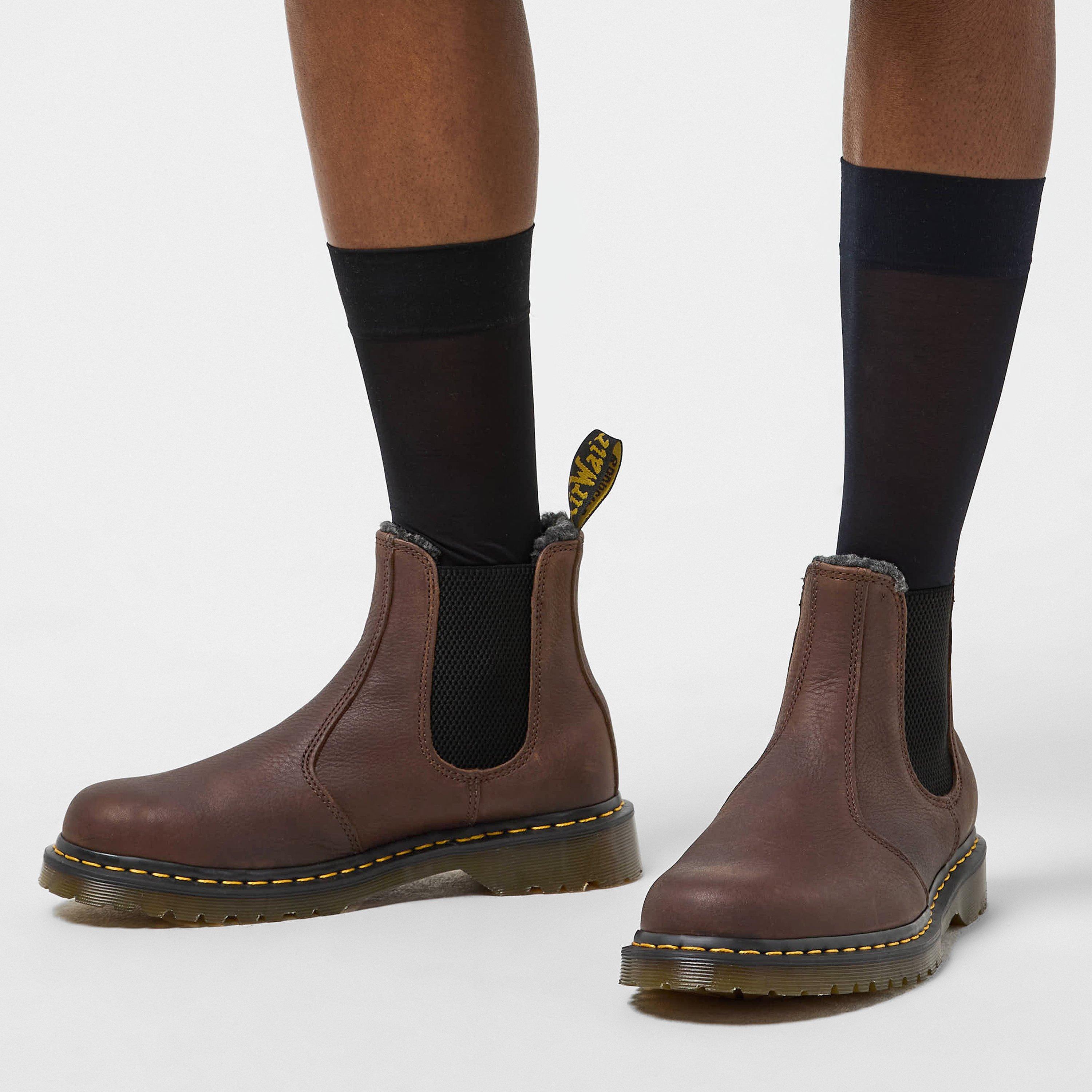 Dark Brown - Dr Martens - Women's Grizzly Chelsea Boots - 3