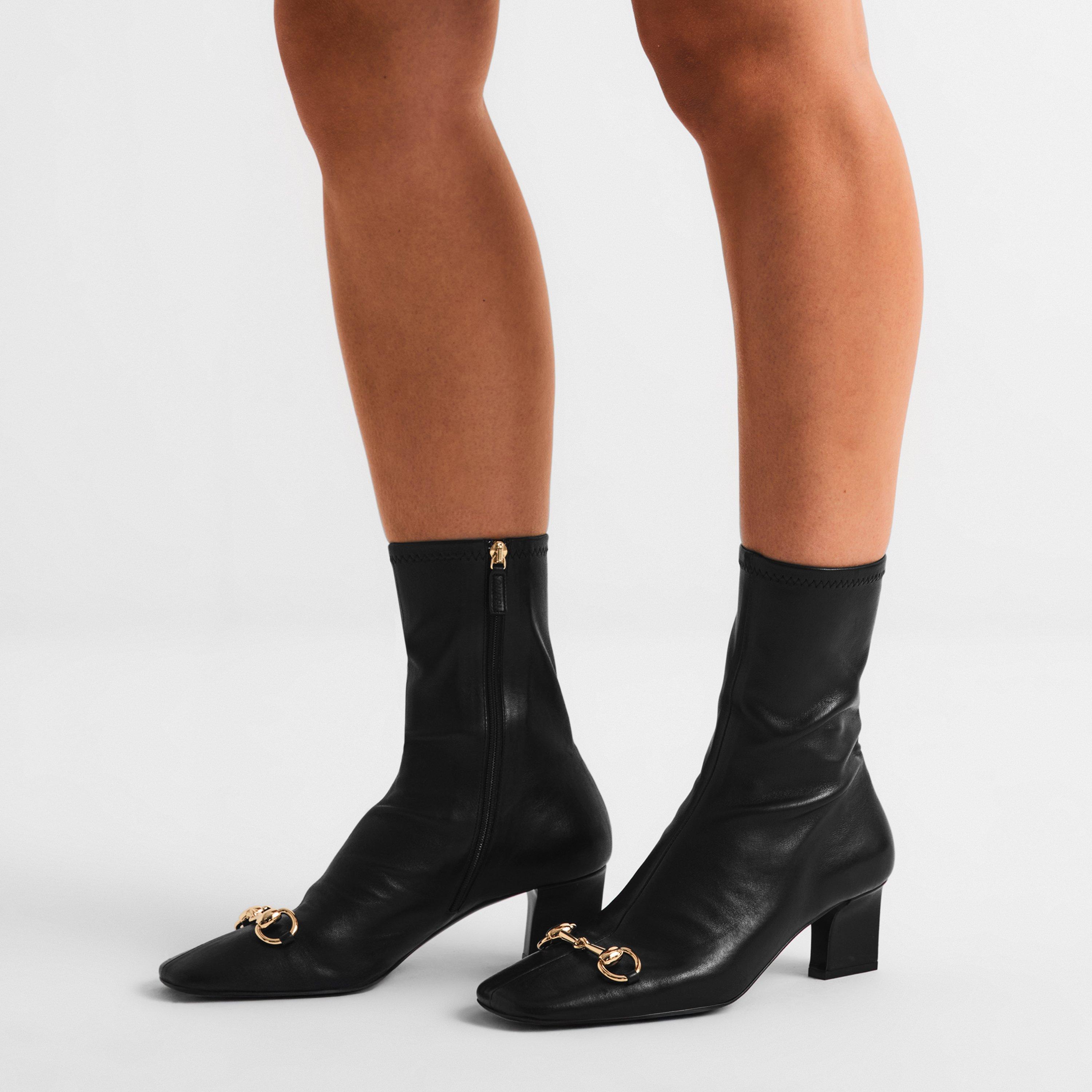 Black/Black - Gucci - Women's Ankle Heeled Boot - 3