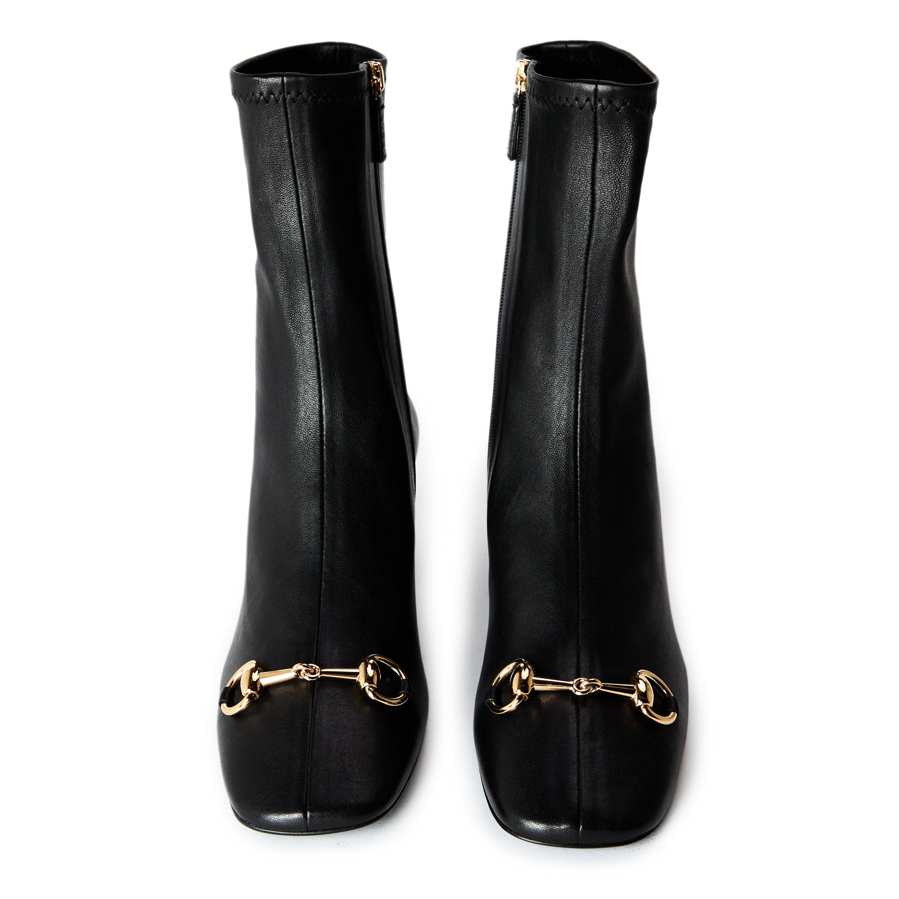 Black/Black - Gucci - Women's Ankle Heeled Boot - 4