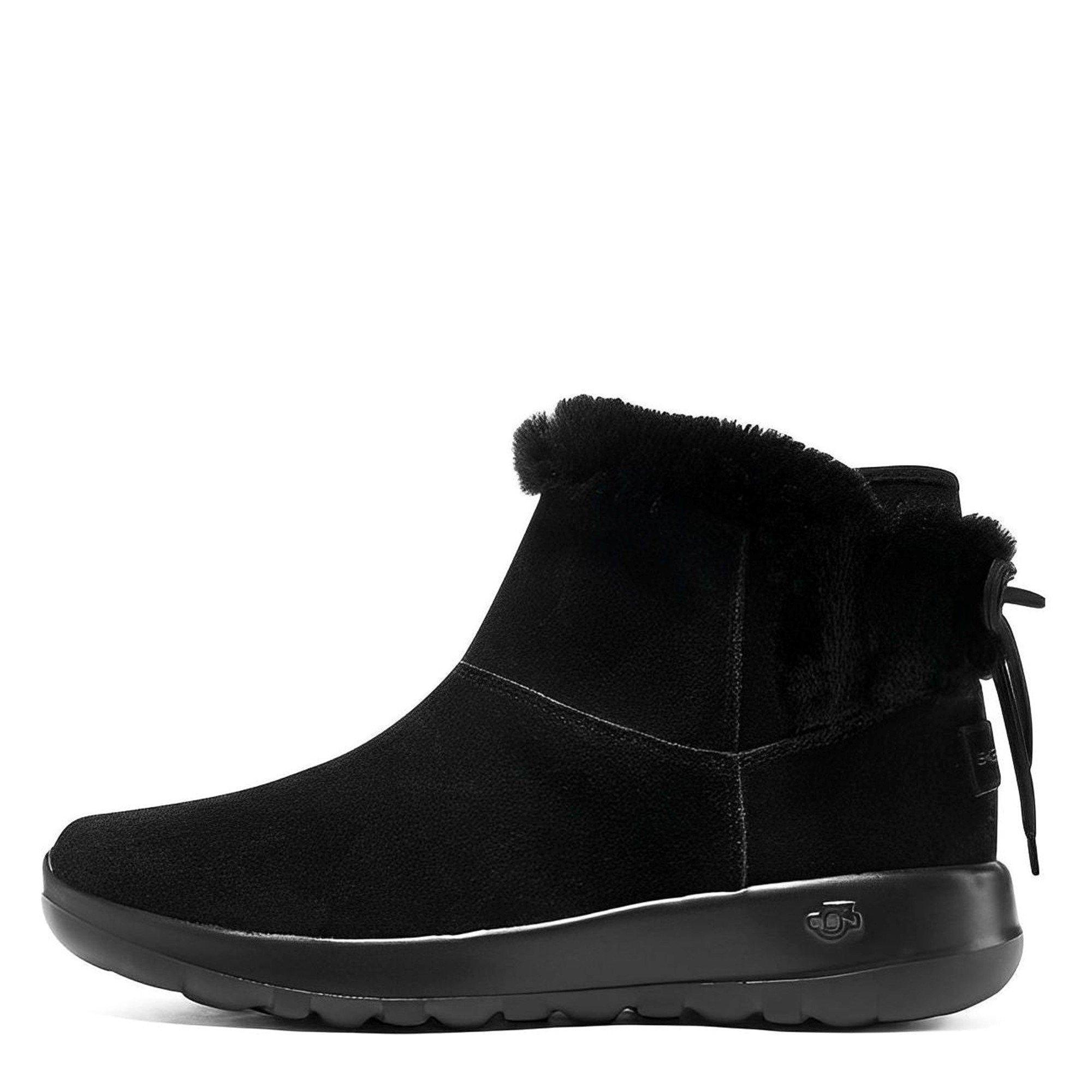 Black/Black - Skechers - Women's Flat Ankle Boots - 2