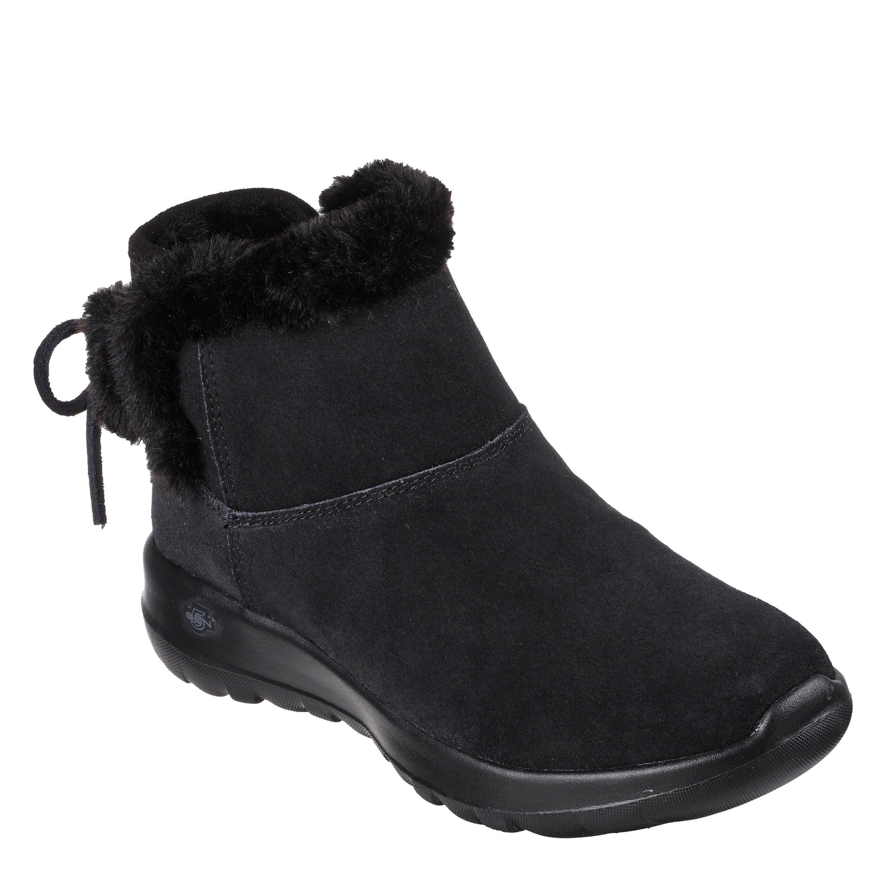 Black/Black - Skechers - Women's Flat Ankle Boots - 3