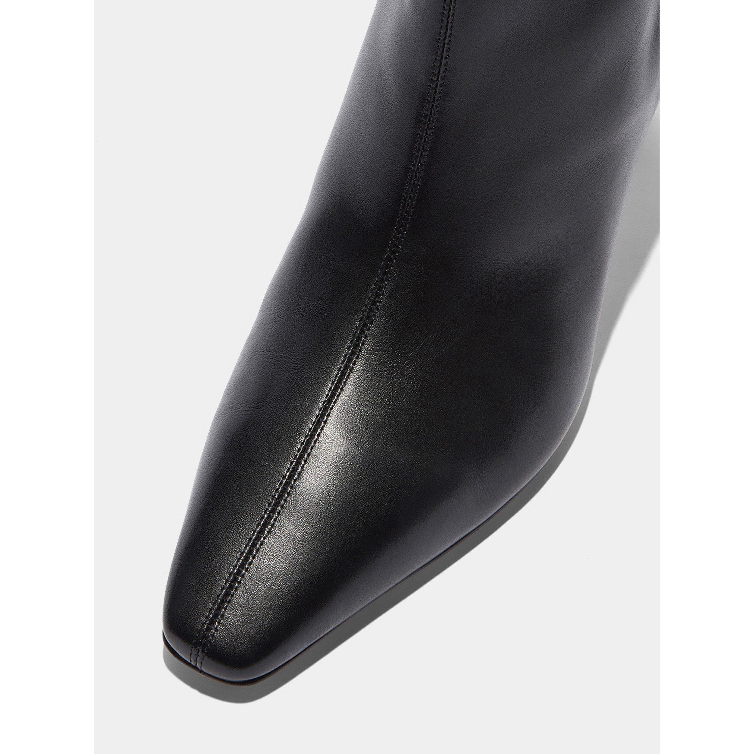 Black - Aeyde - Women's Elina Calf Ankle Heeled Boots - 4