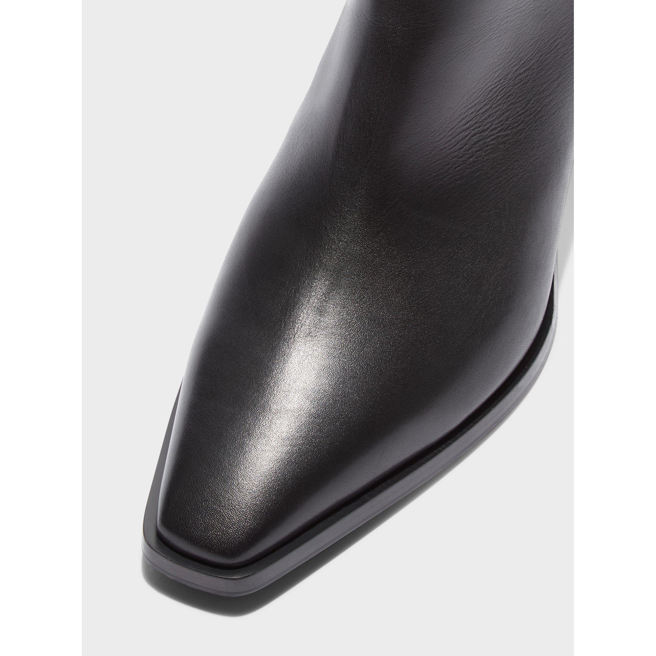 Black - Aeyde - Women's Hedvig Calf Ankle Heeled Boots - 4