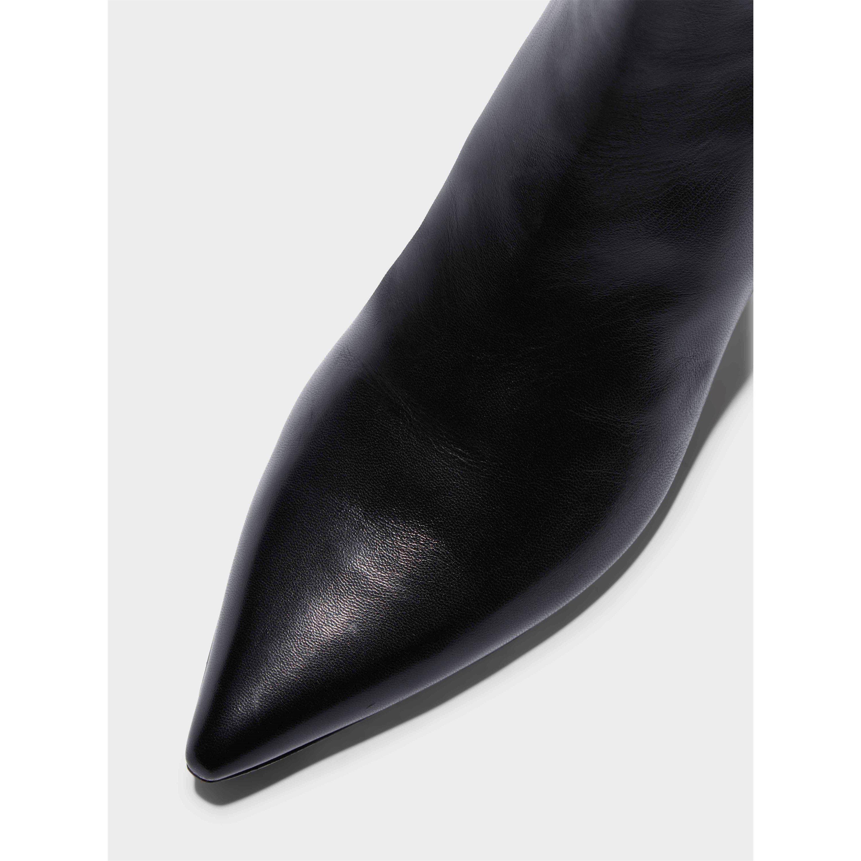 Black - Aeyde - Women's Sofie Cow Boot Ankle Heeled Boots - 4