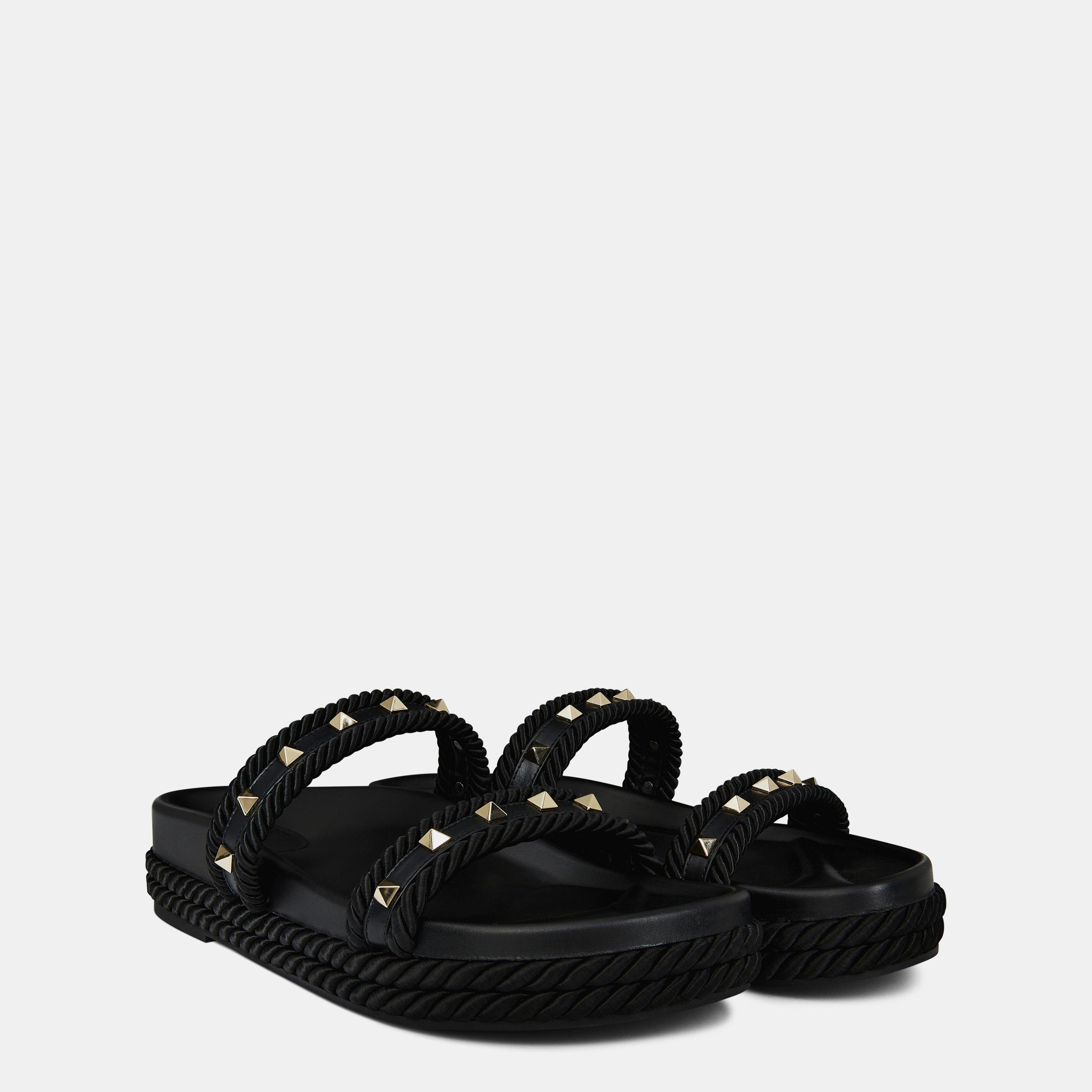Nero - Valentino Garavani - Rockstud Sandals - 4