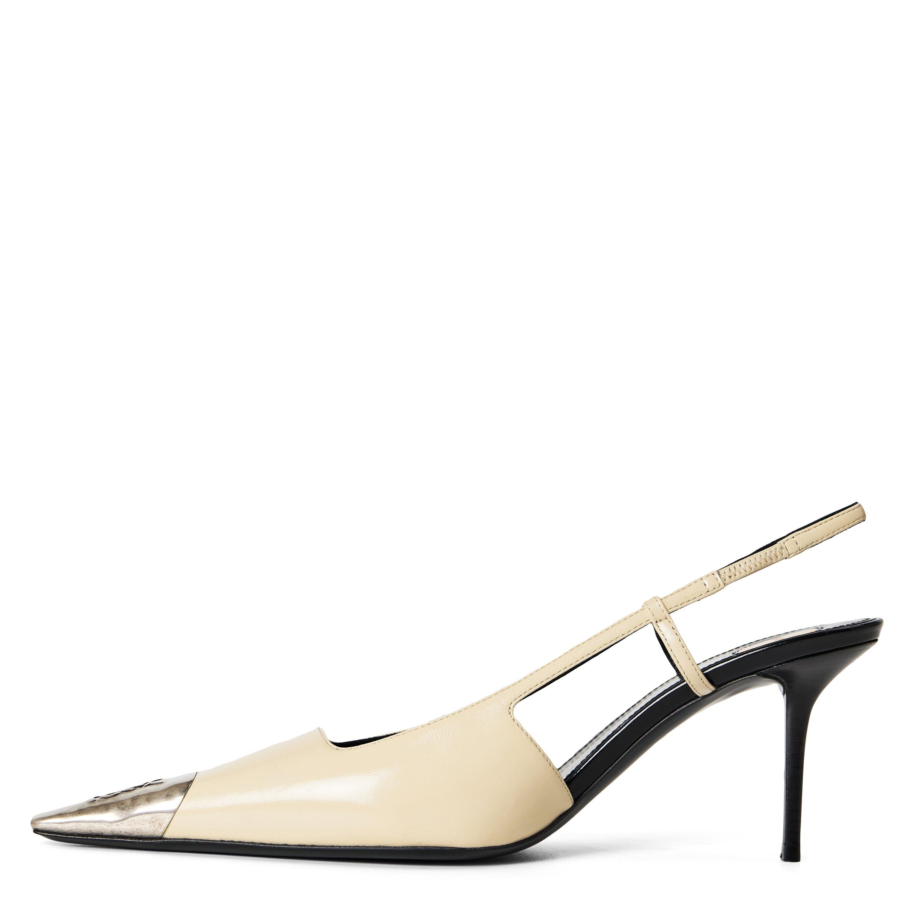 Marble White - Saint Laurent - Women's Slingbacks - 2