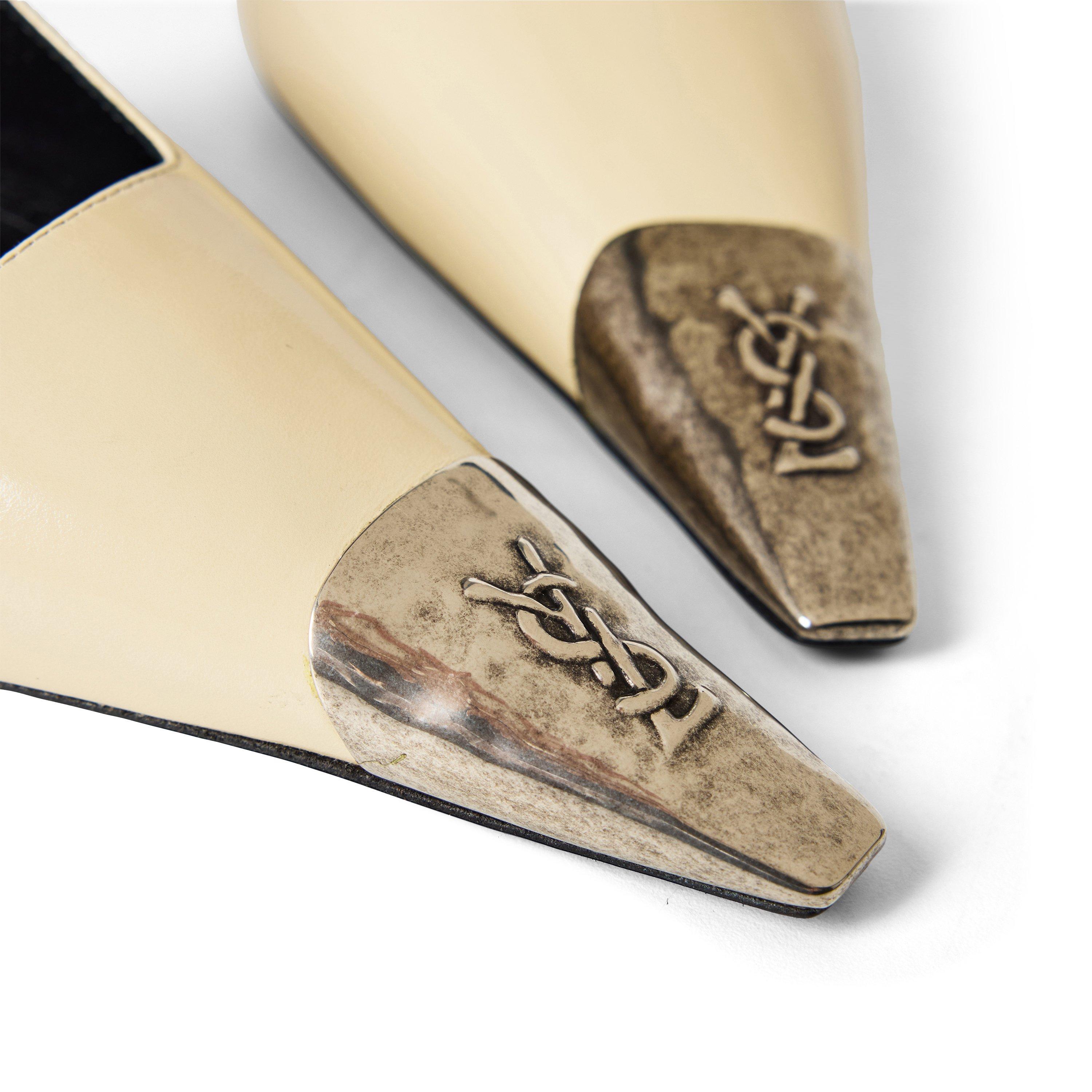 Marble White - Saint Laurent - Women's Slingbacks - 3