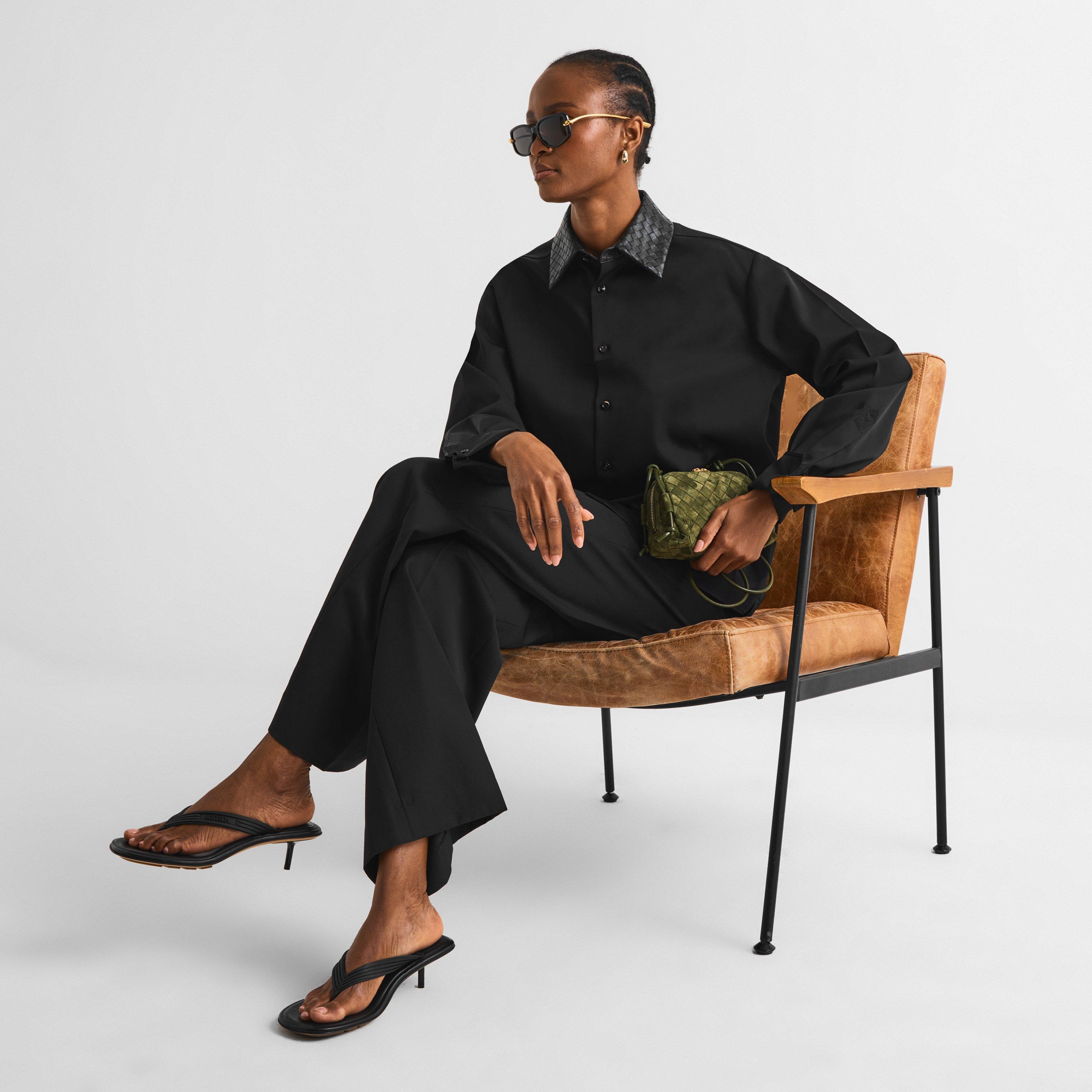 Black - Bottega Veneta - Women's Heeled Sandals - 6