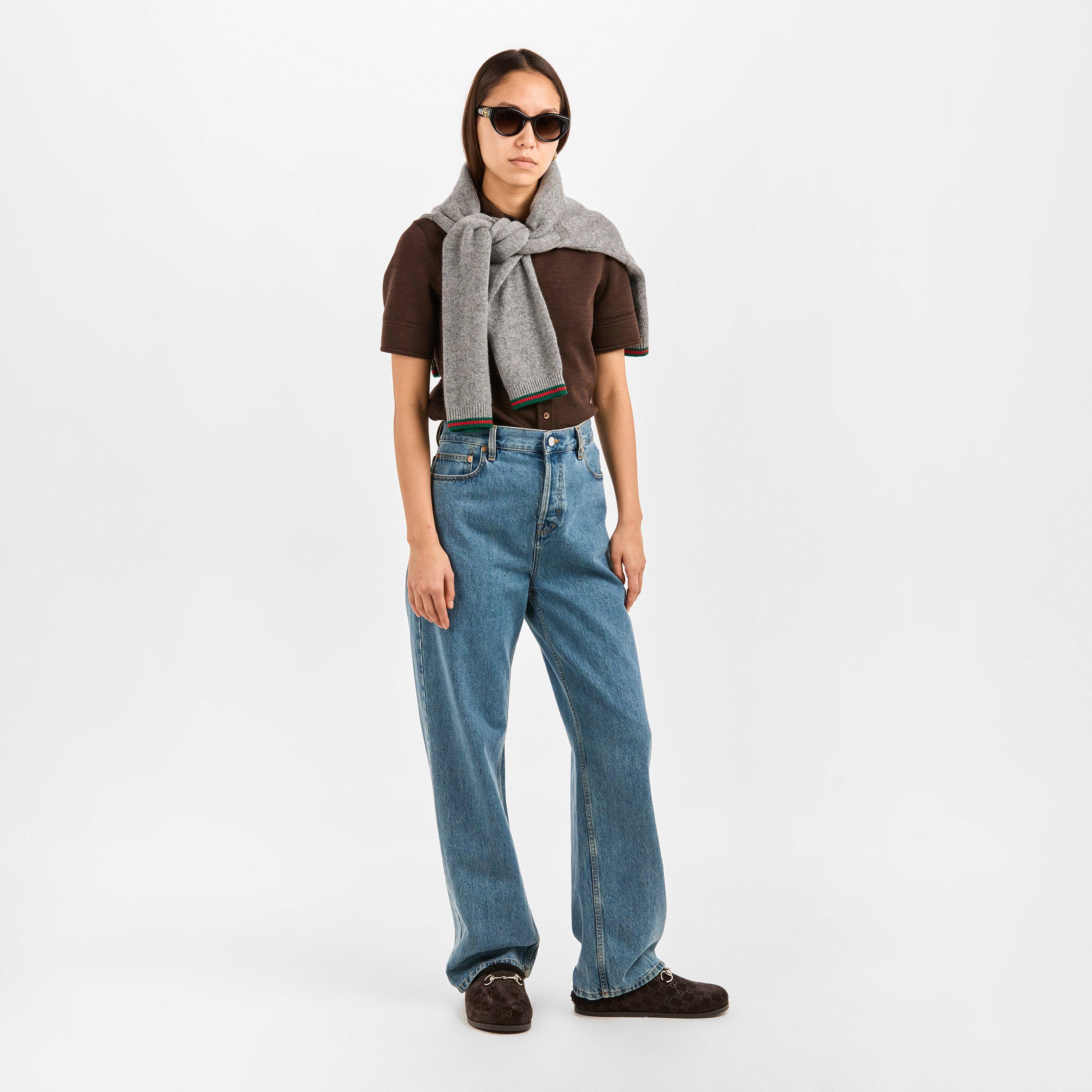 Brown - Gucci - Women's Sol Shirling Flat Mules - 6