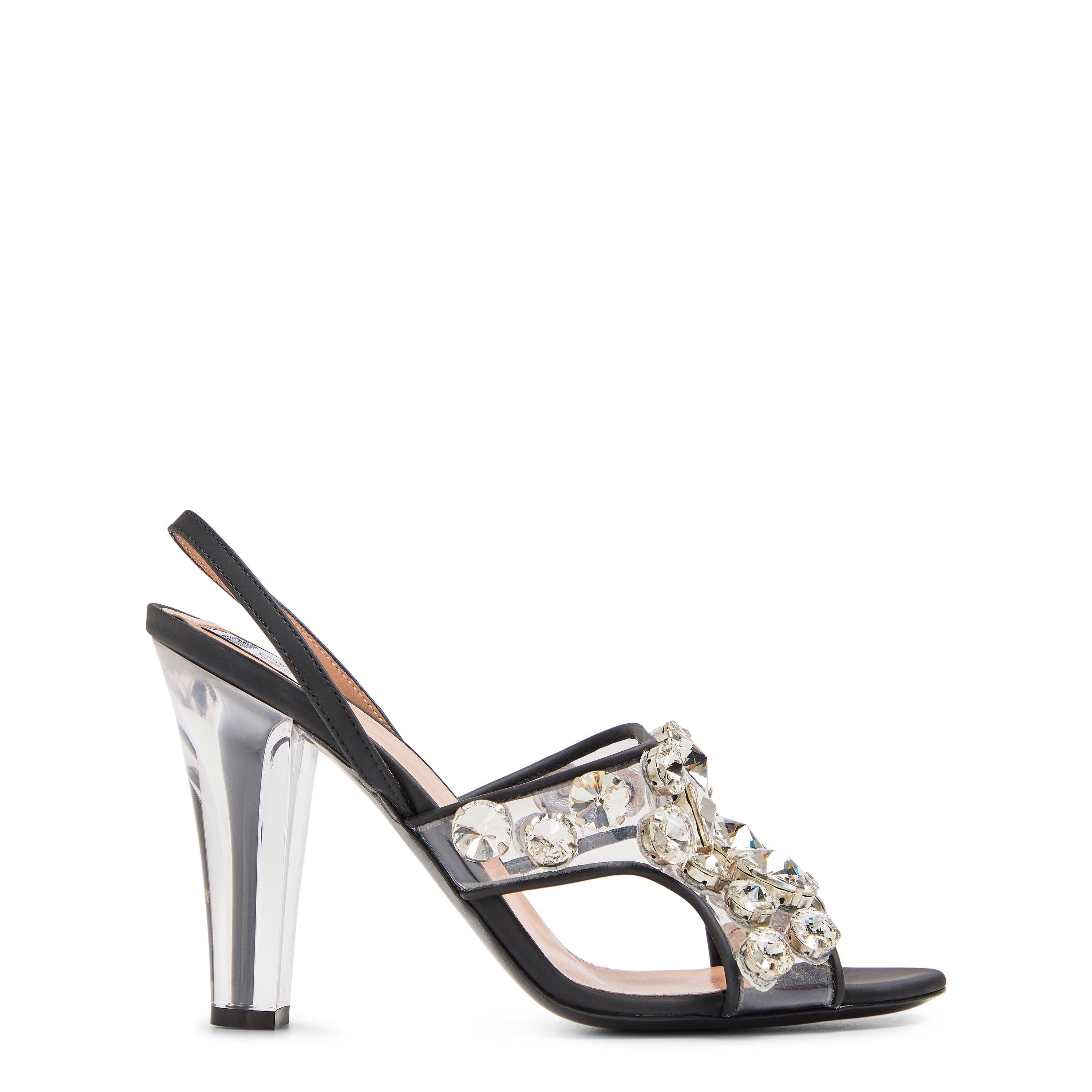 Moschino Women's Heeled Sandals - Transparent - Size 4.5 (37.5)