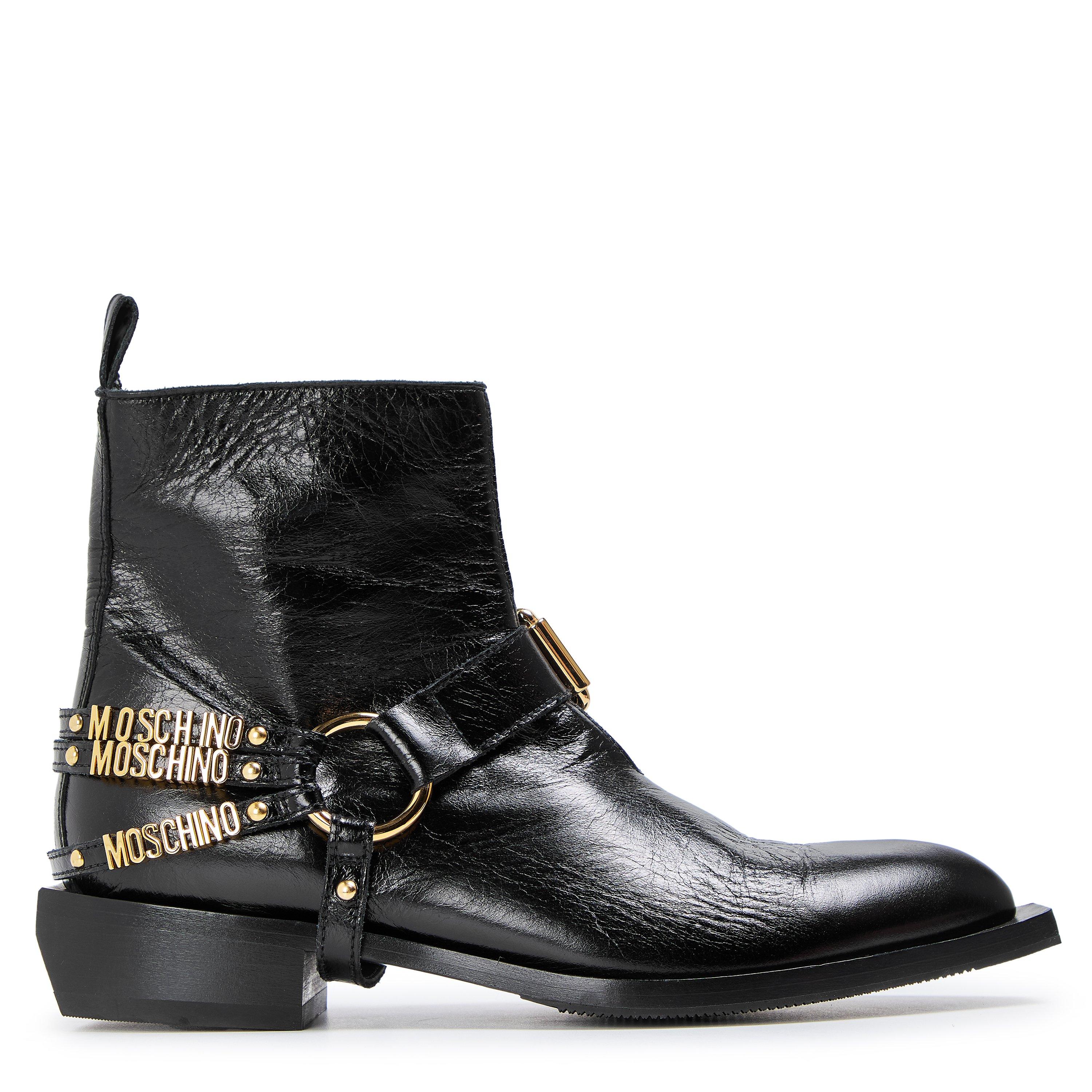 Moschino Women's Biker Boots - Black - Size 3 (36)