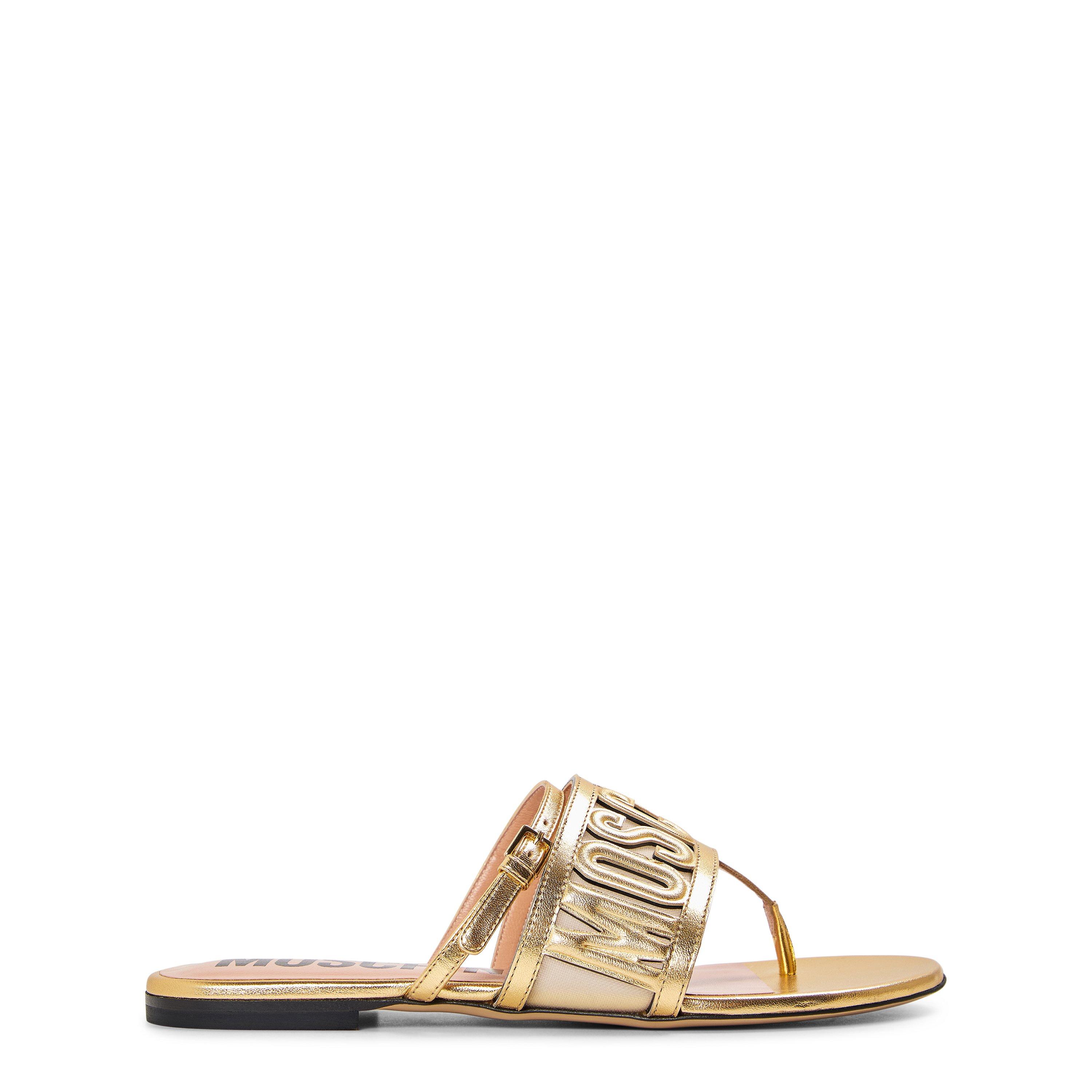 Moschino Women's Court Trainers - Gold - Size 2.5 (35.5)