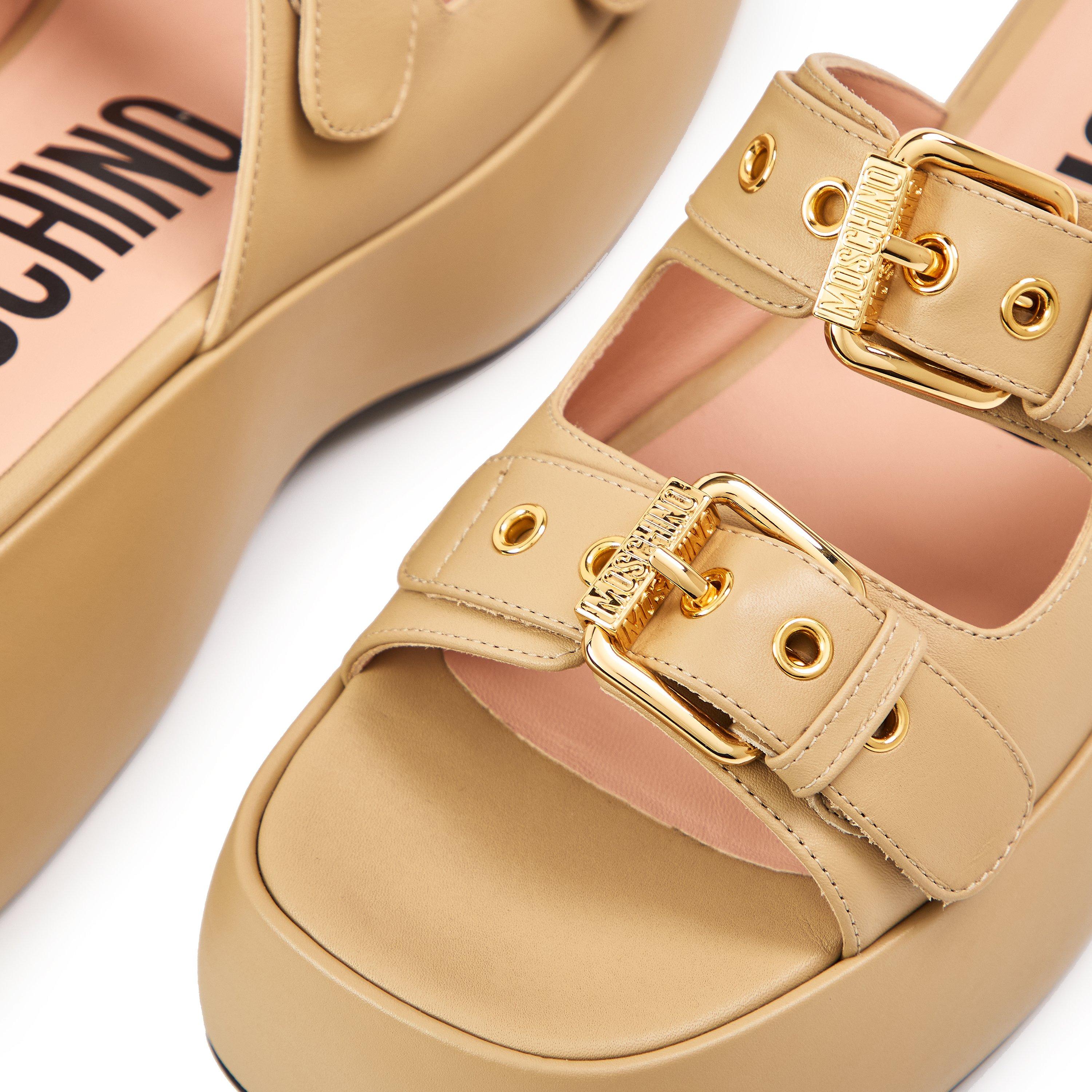 Beige - Moschino - Moschino Belted Sndl Ld99 - 3