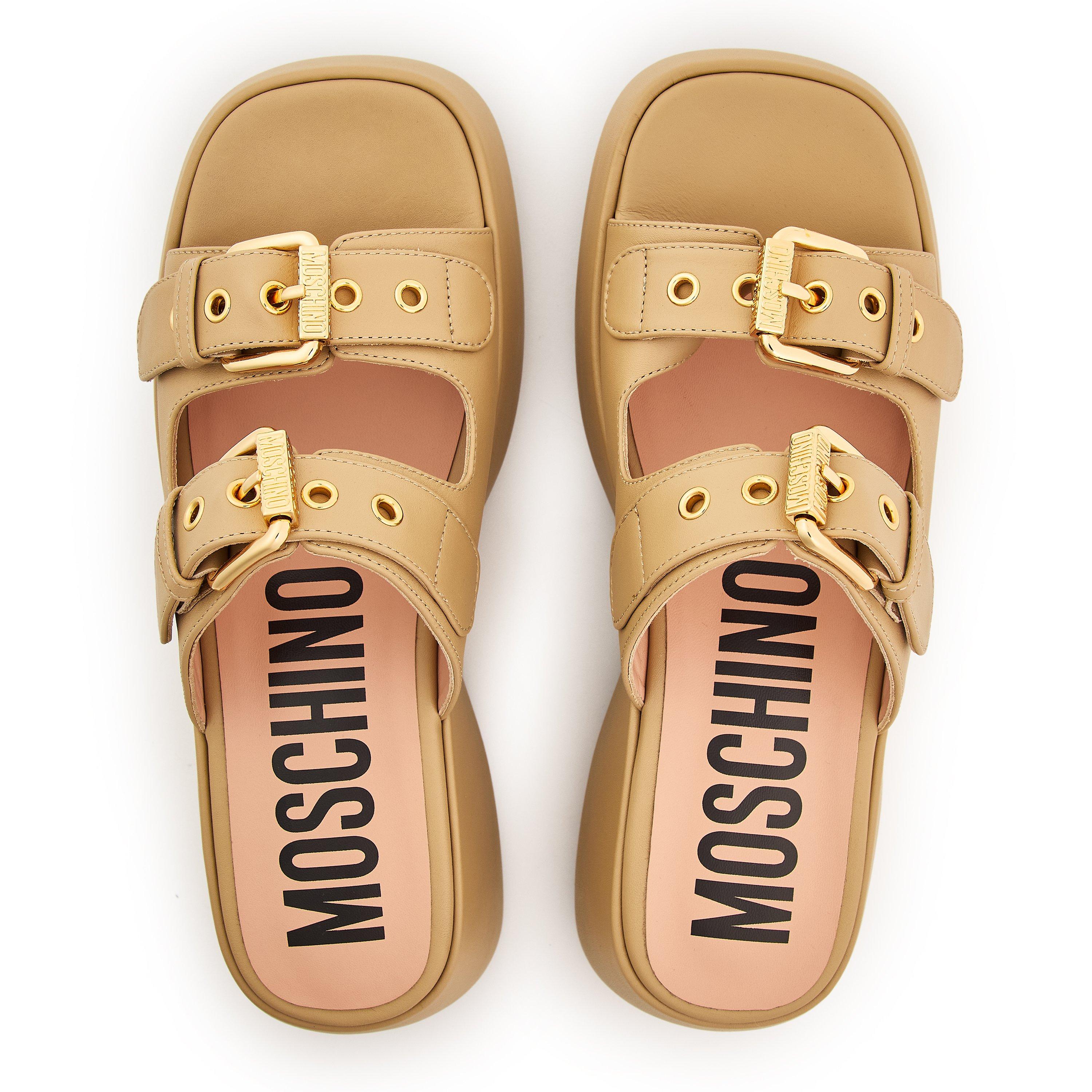 Beige - Moschino - Moschino Belted Sndl Ld99 - 4
