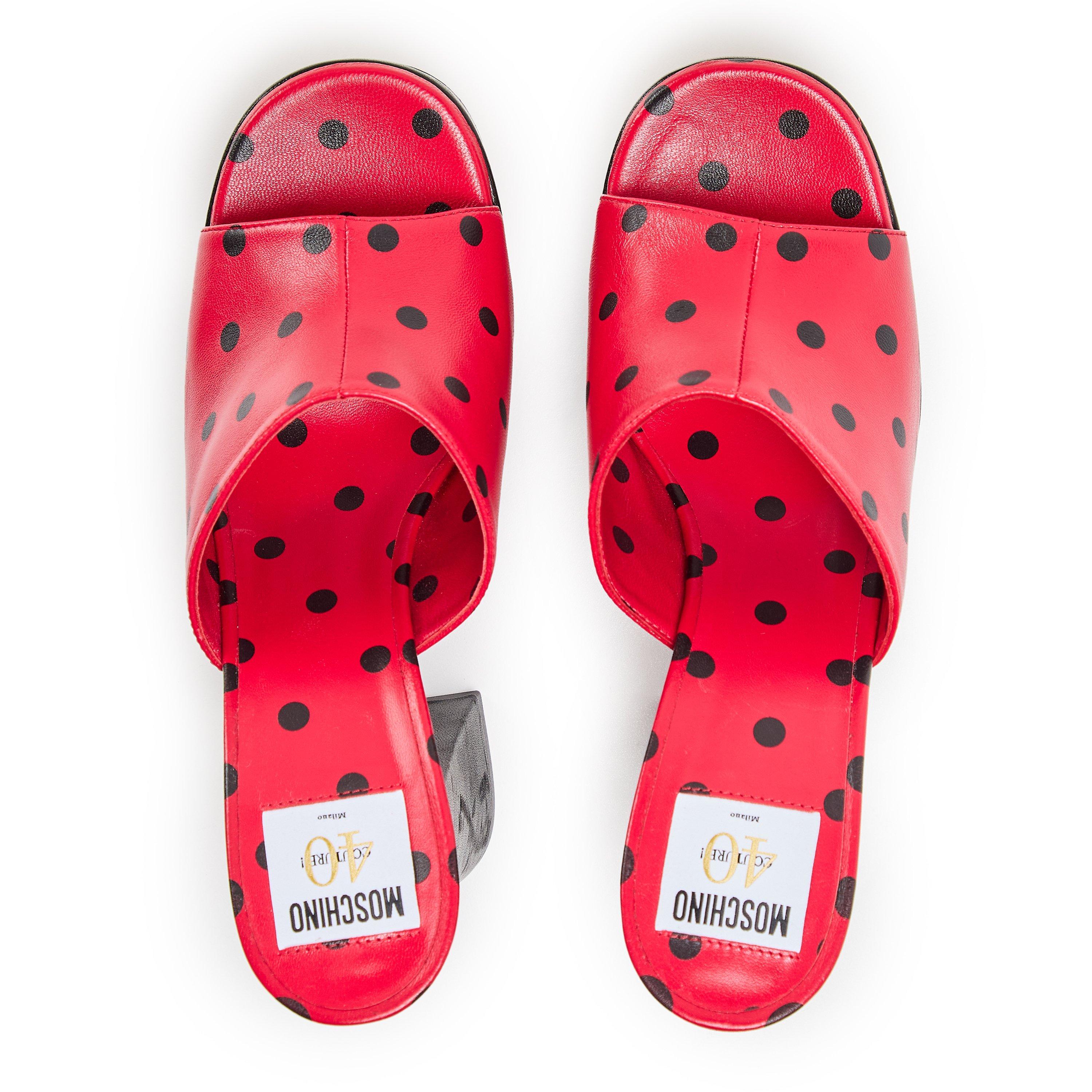 Red - Moschino - Moschino Polka Heels Ld99 - 4
