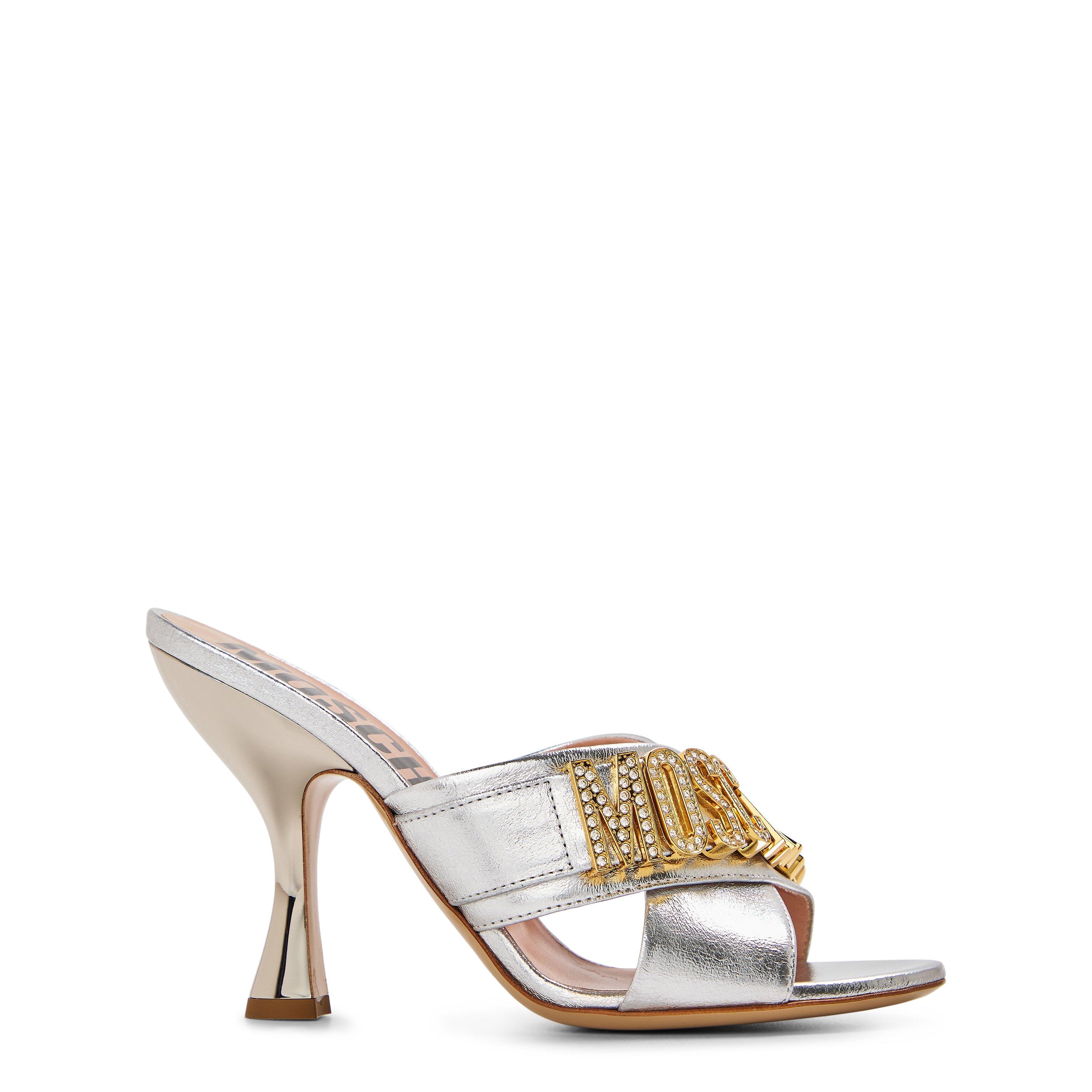 Silver - Moschino - Women's Heeled Mules - 1