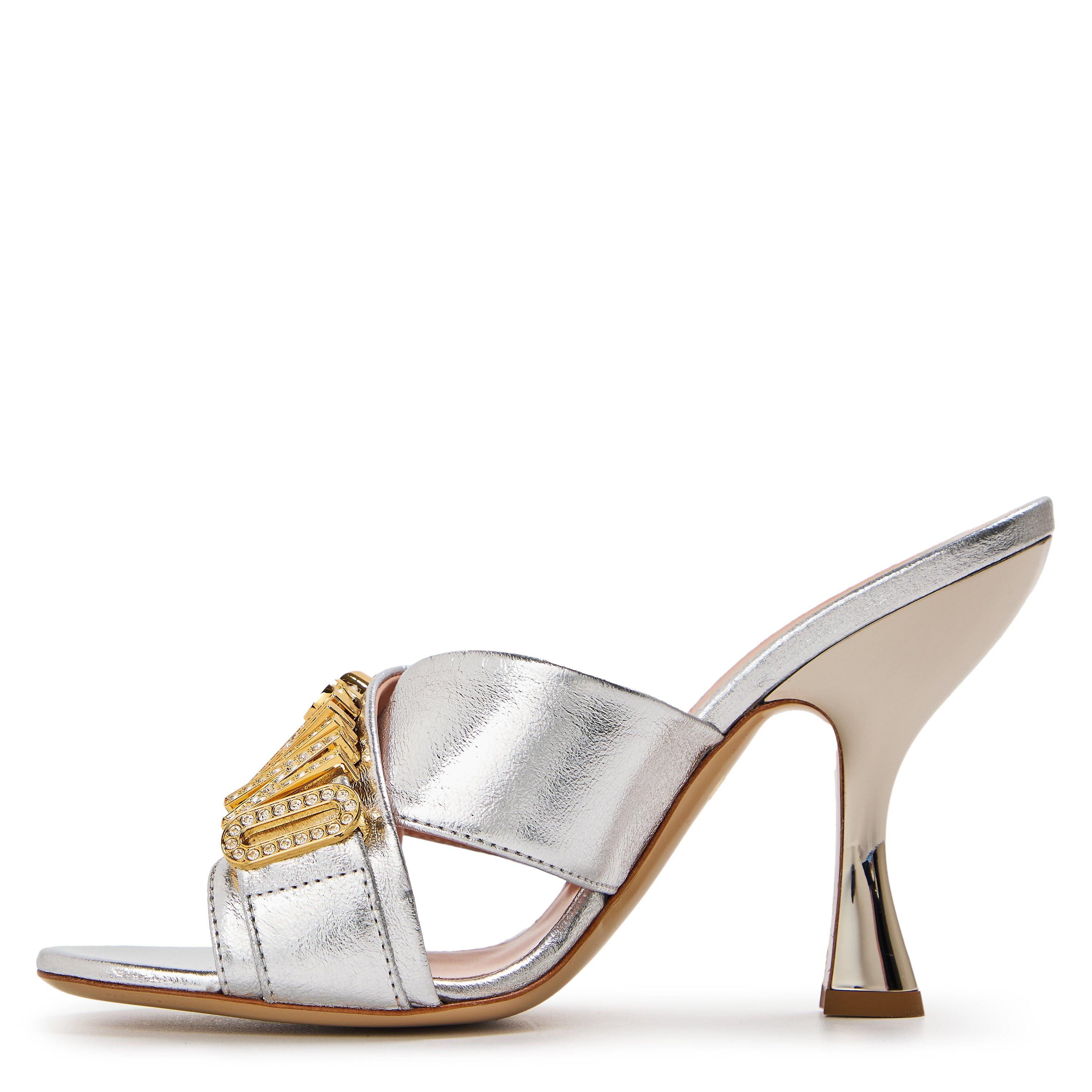 Silver - Moschino - Moschino Heeled Mule Ld99 - 2